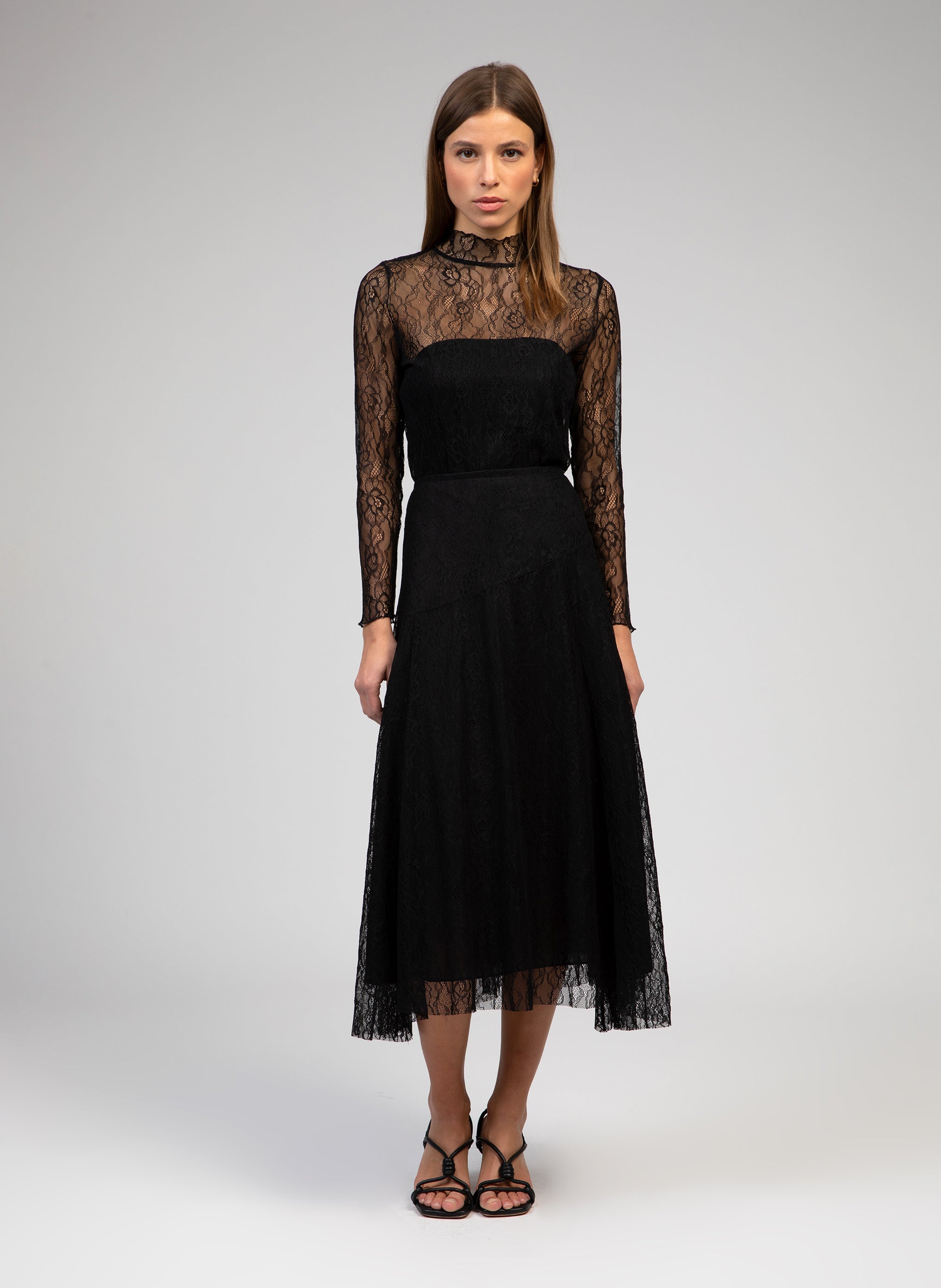 JUPE MIDI JUNIEN noir