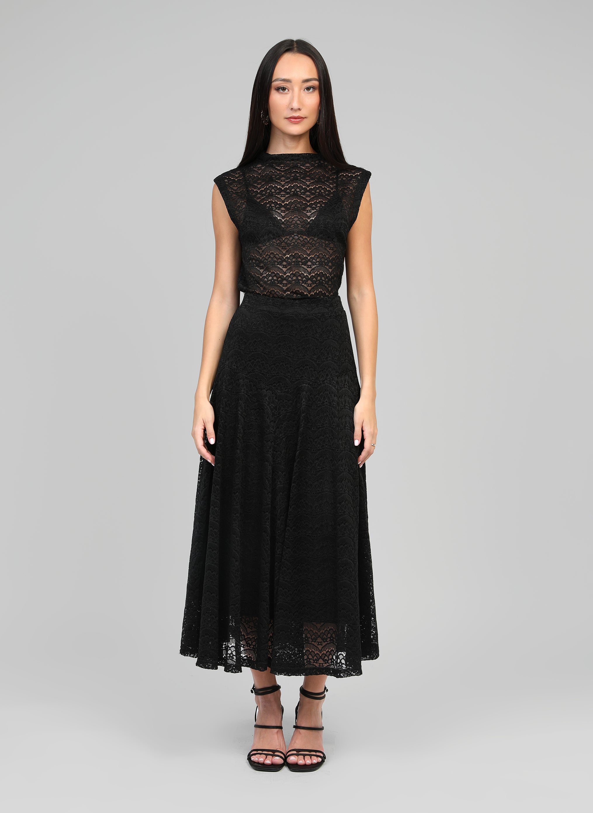 JUPE MIDI JUNILA noir
