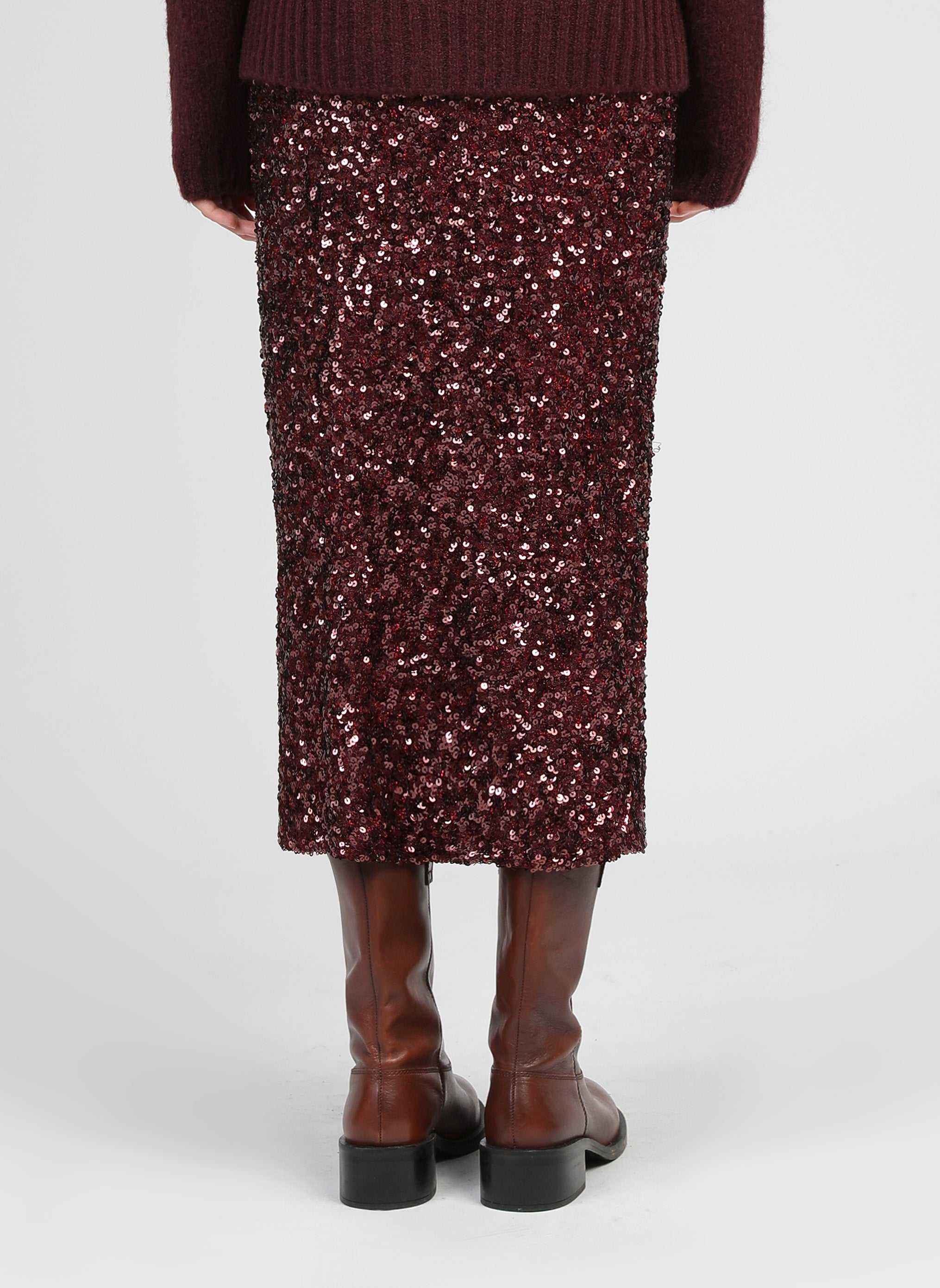 JUPE MIDI JURYLY wine