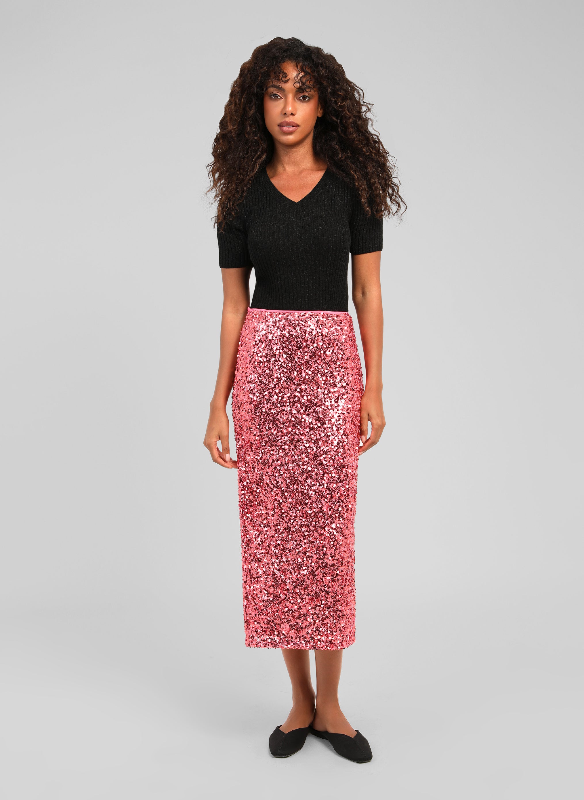 JUPE MIDI JURYFALA fraise