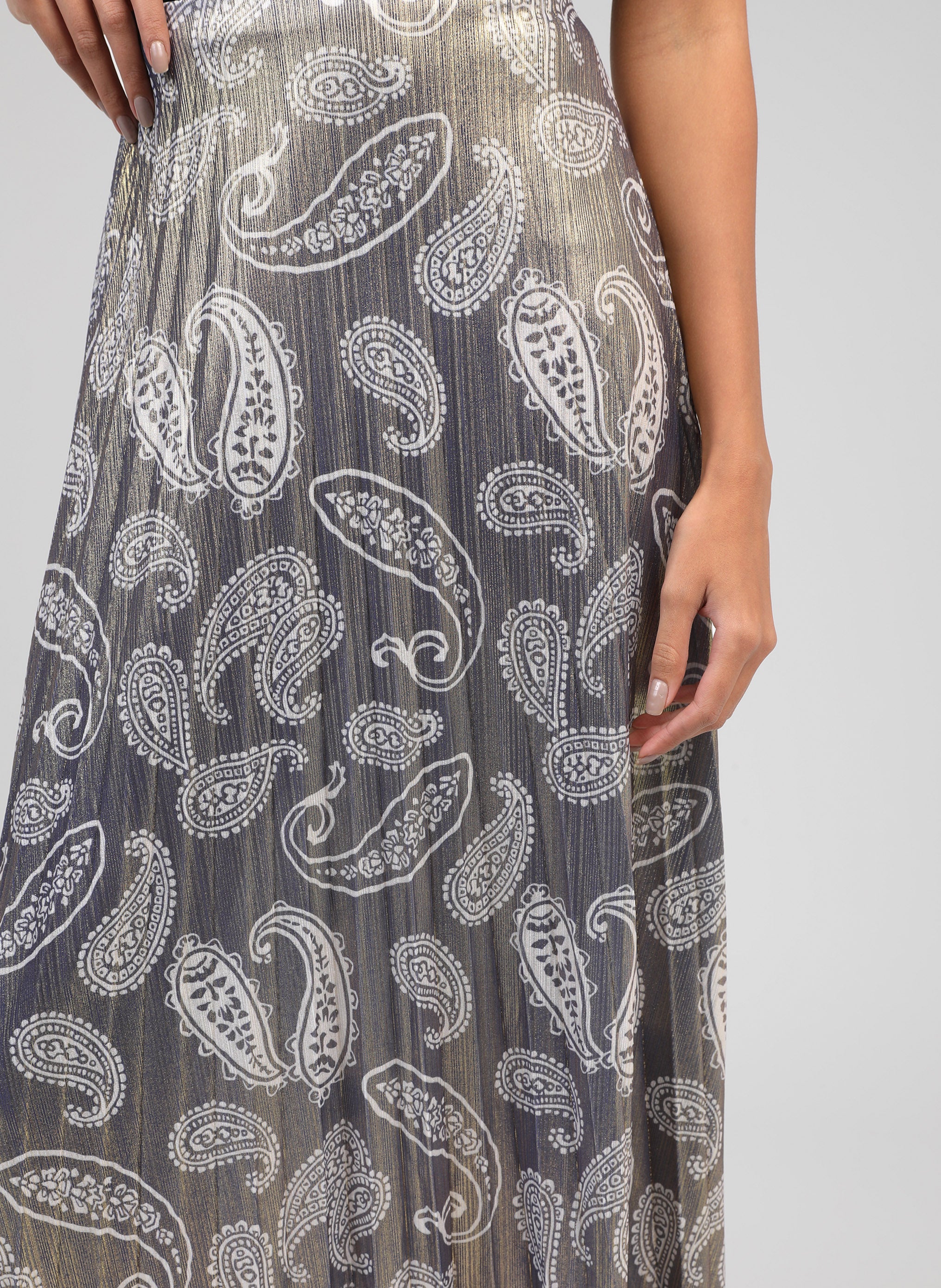 JUPE LONGUE JUSTALINA gold