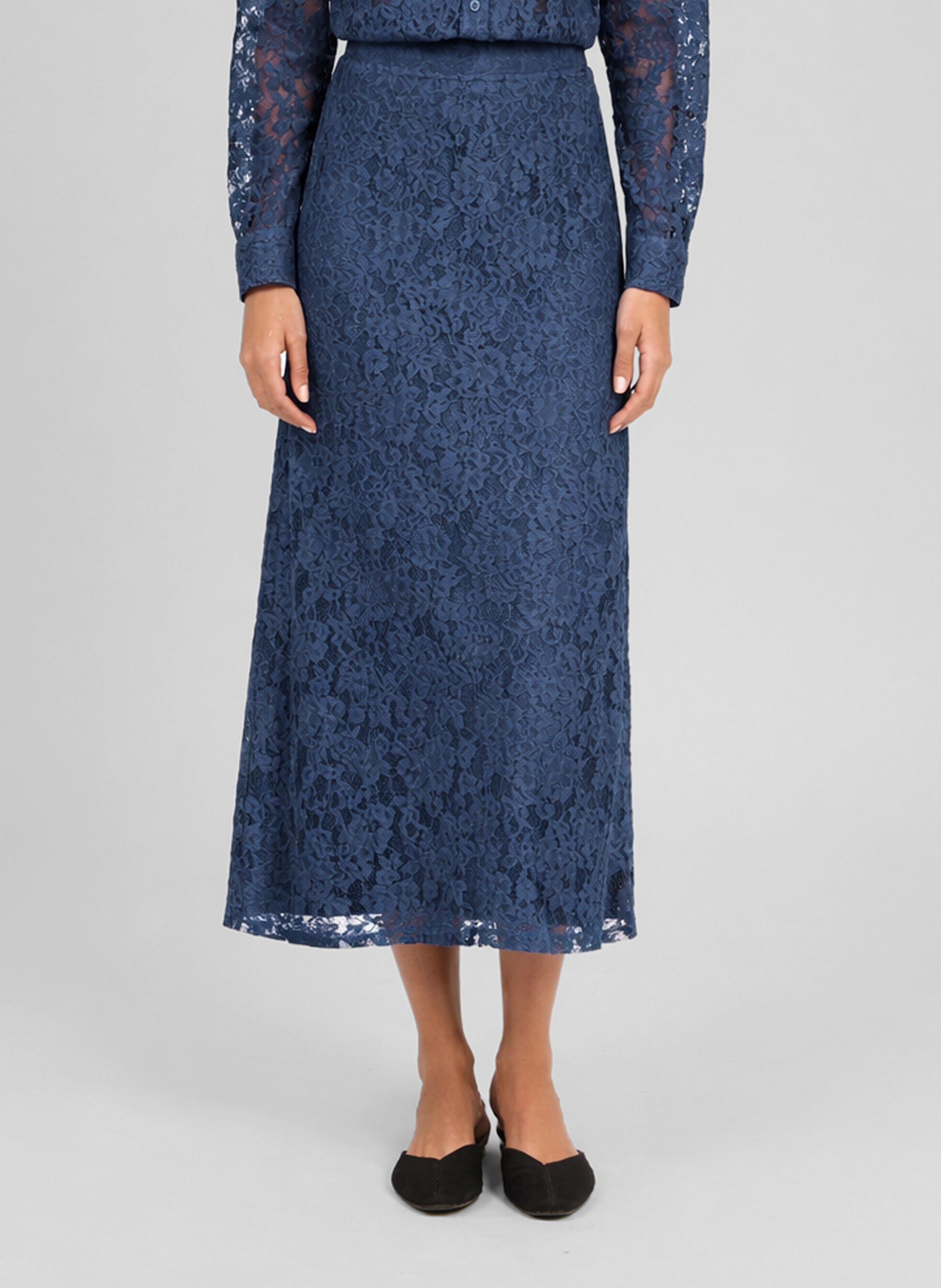 JUPE MIDI JUVYNA marine