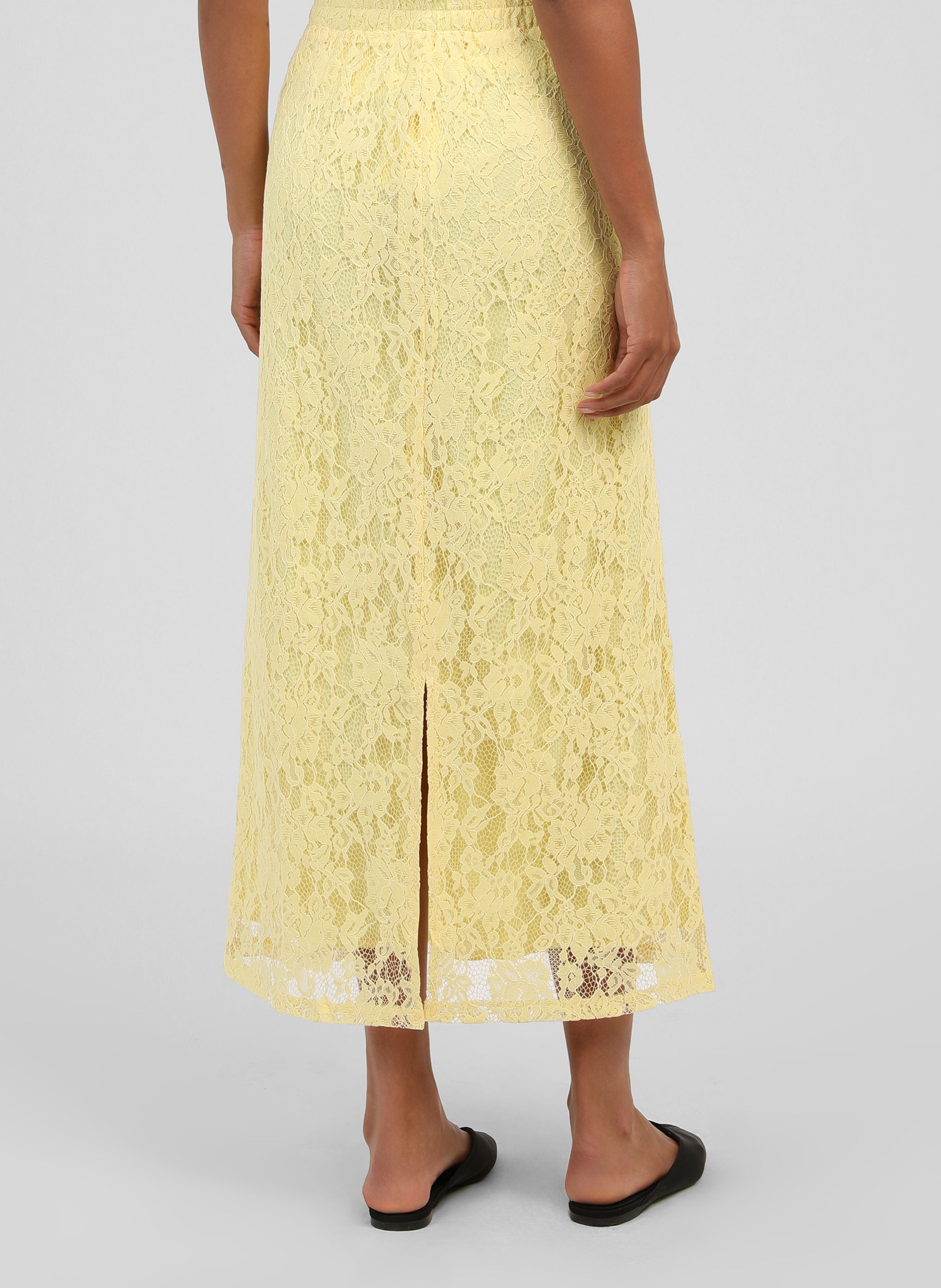 JUPE MIDI JUVYNA jaune