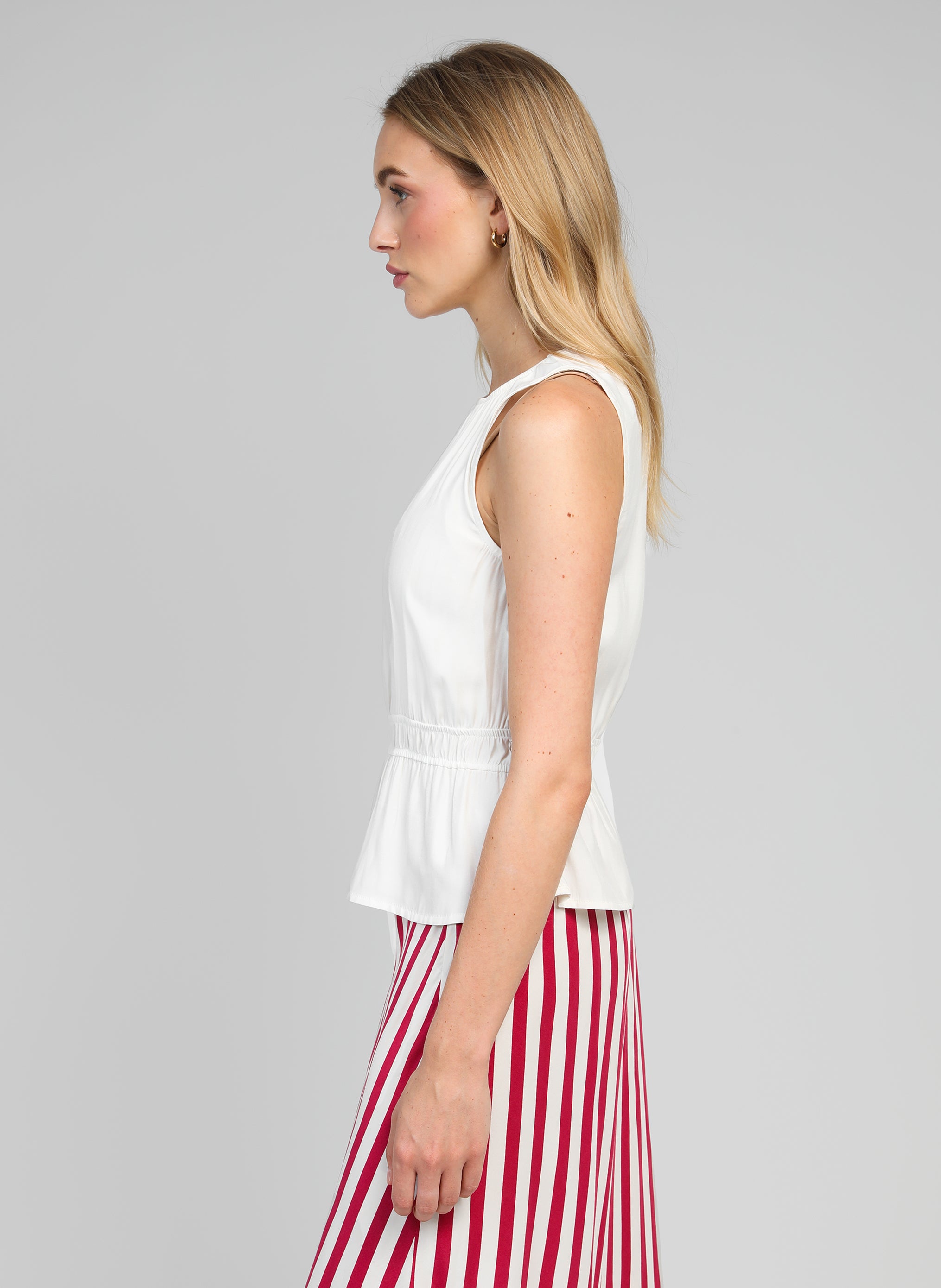 TOP KANDELA blanc casse