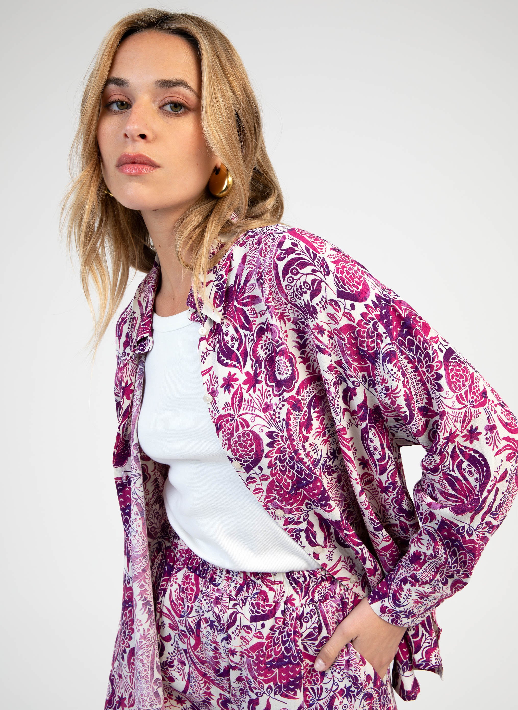 CHEMISE KEMA amandine violet