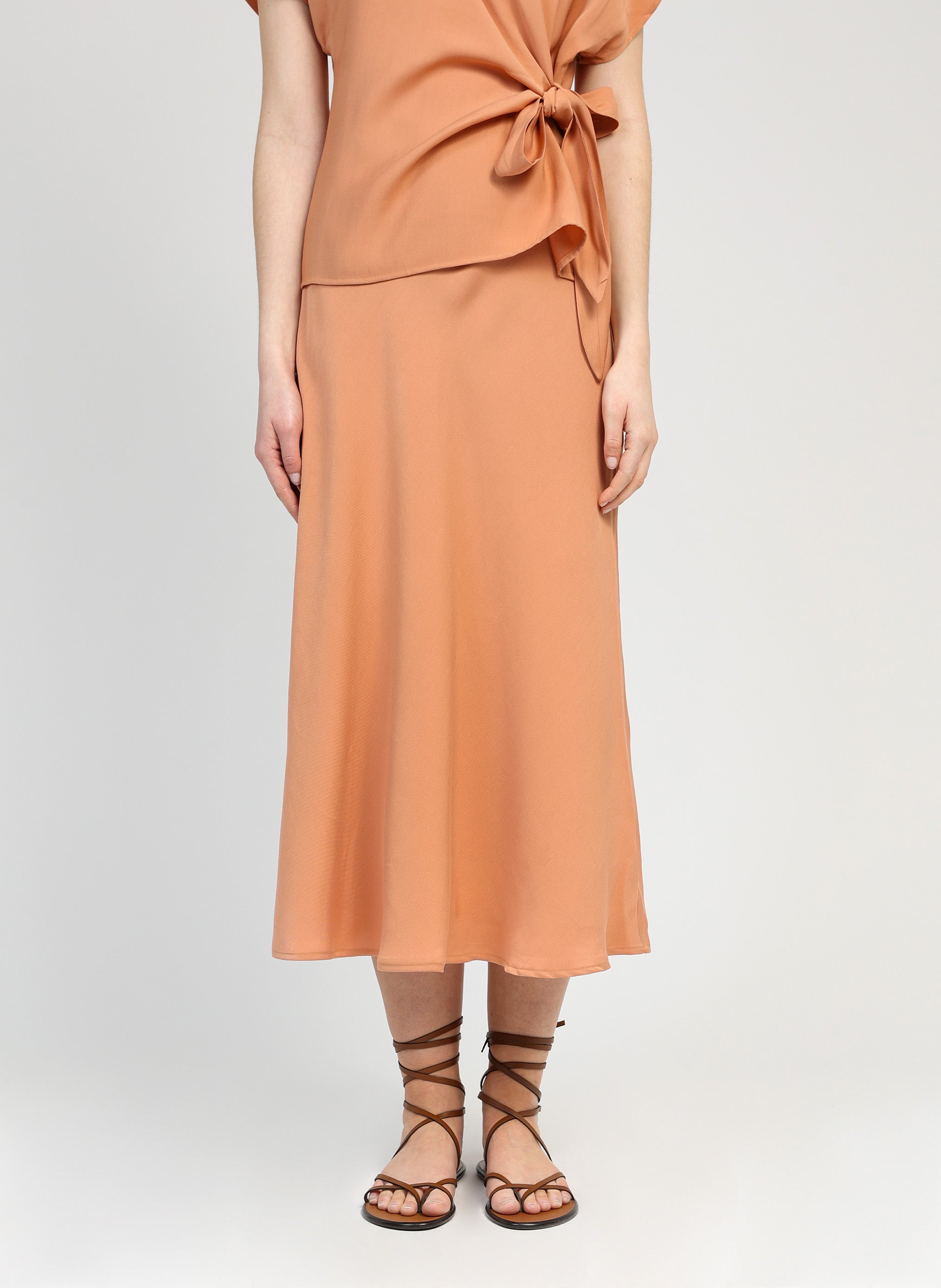 JUPE MIDI GALVY terracotta