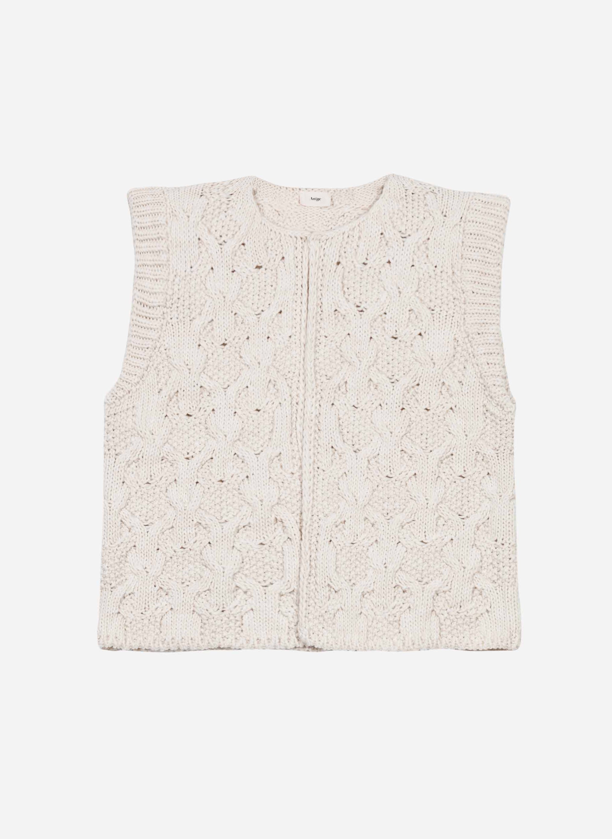 CARDIGAN SANS MANCHE LAJOIA ecru