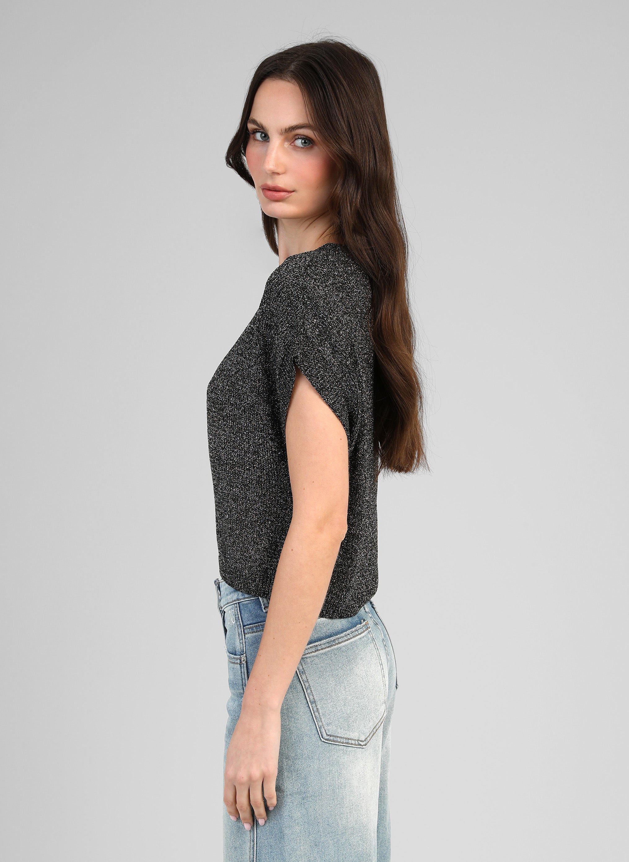 PULL LAMELBA noir chine