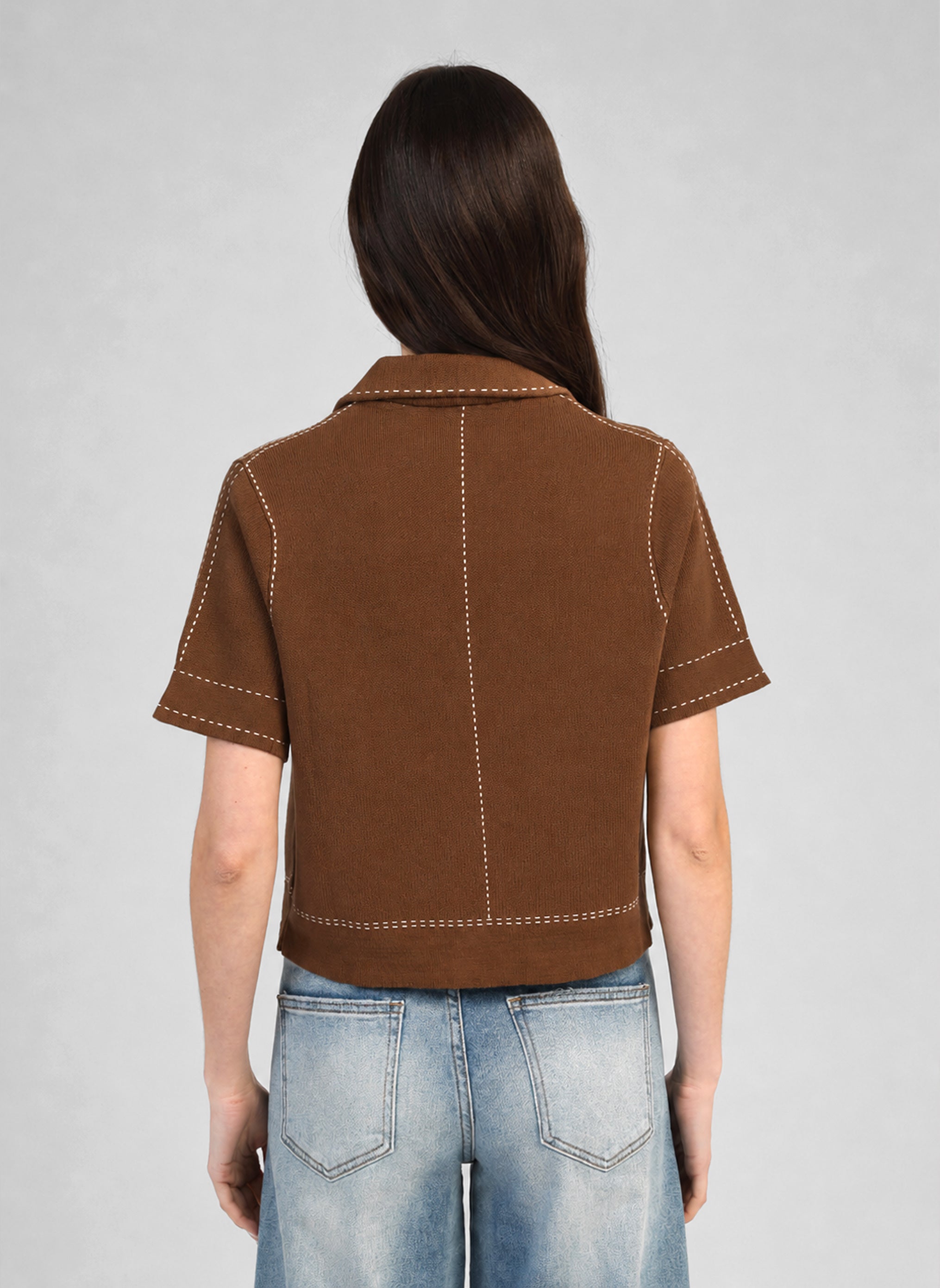 GILET LEBILLY marron