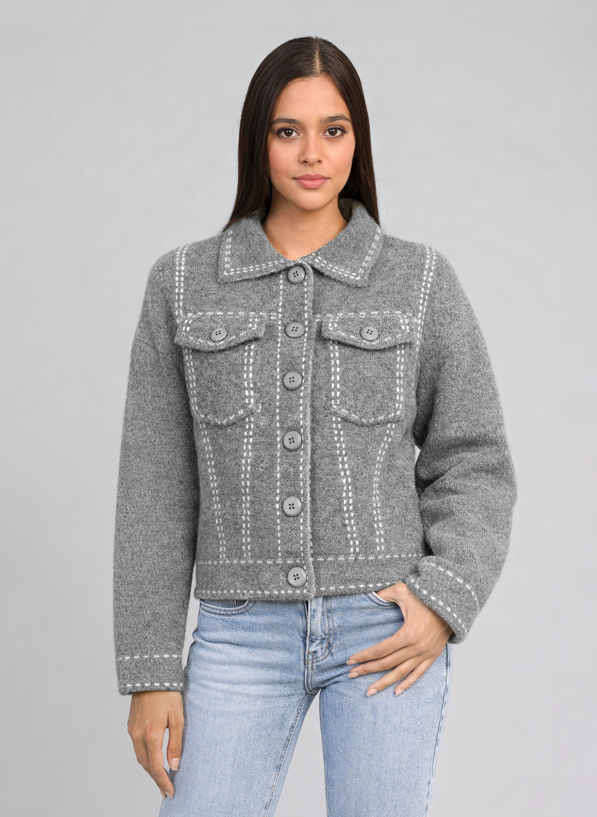 GILET LECODY gris chiné