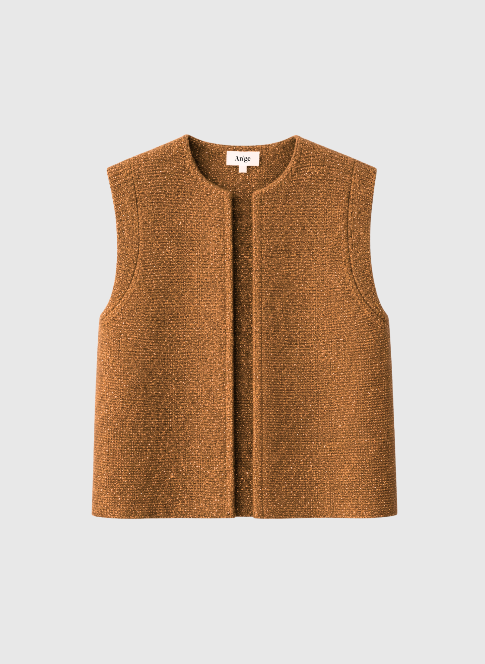 CARDIGAN SANS MANCHE LEGAYA caramel