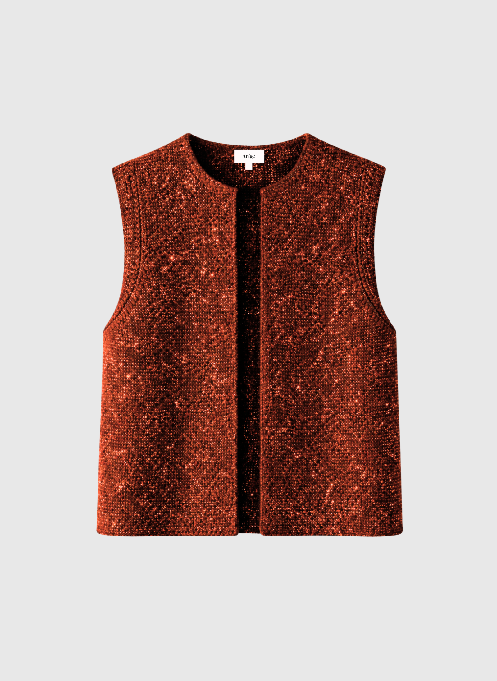 CARDIGAN SANS MANCHE LEGAYA cuivre