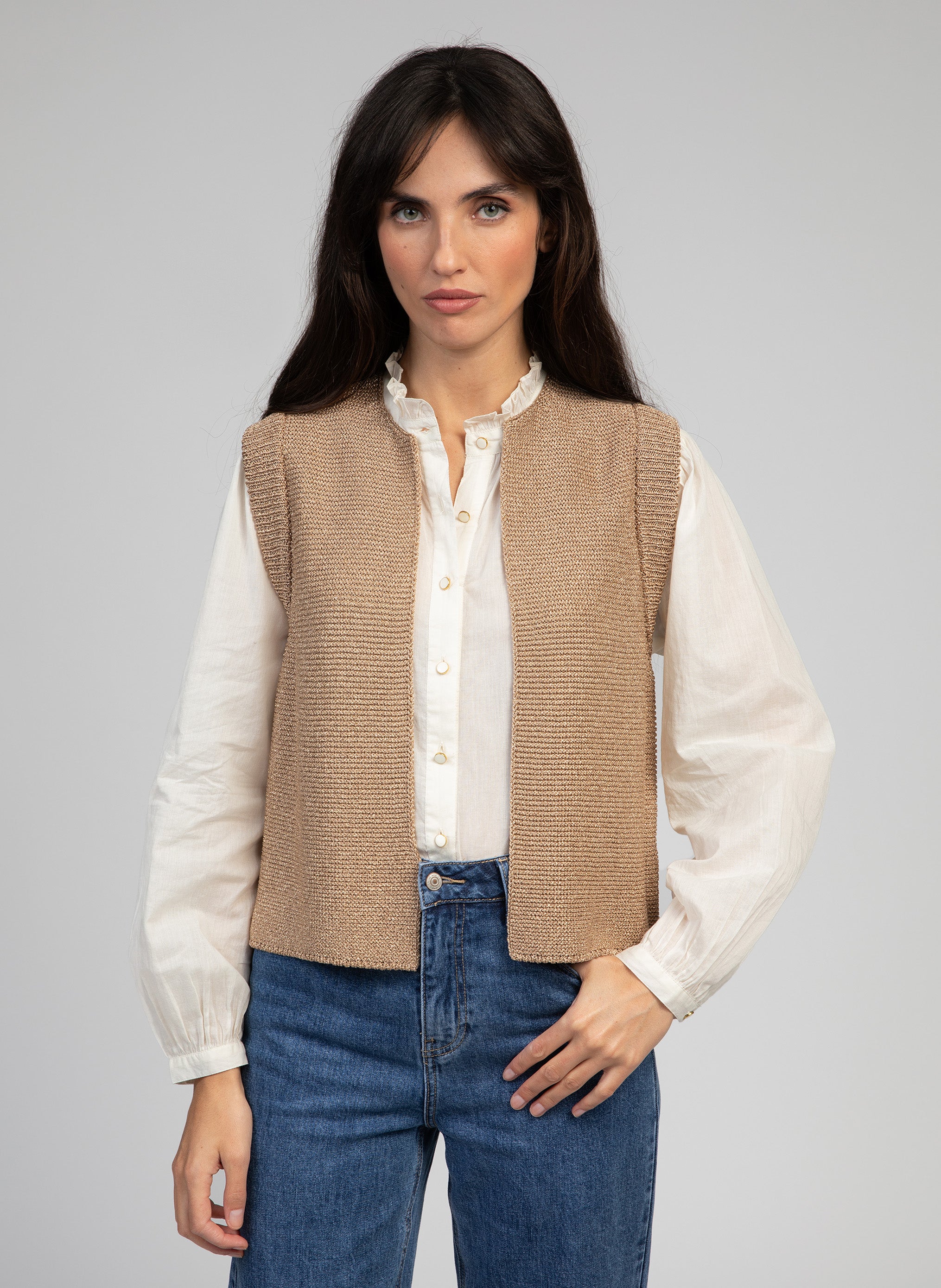 CARDIGAN SANS MANCHE LEGAYA or