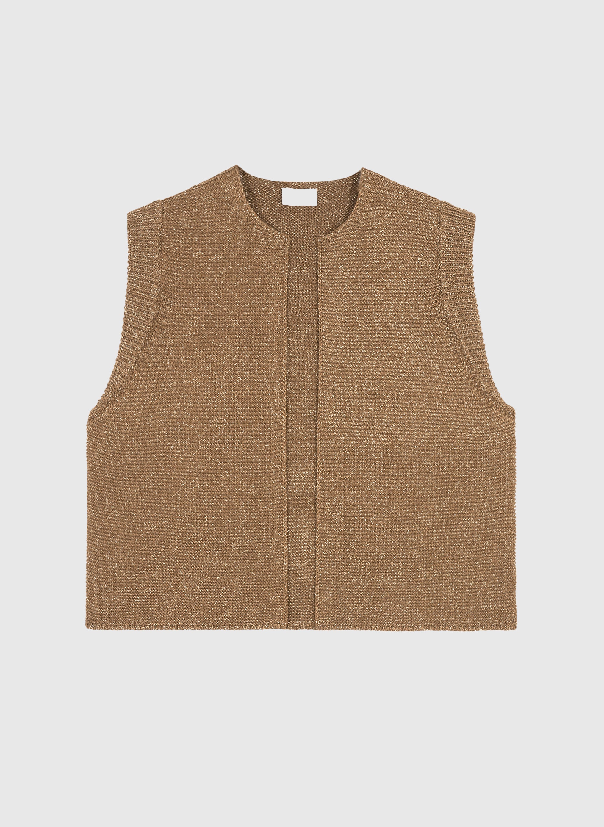 CARDIGAN SANS MANCHE LEGAYA bronze