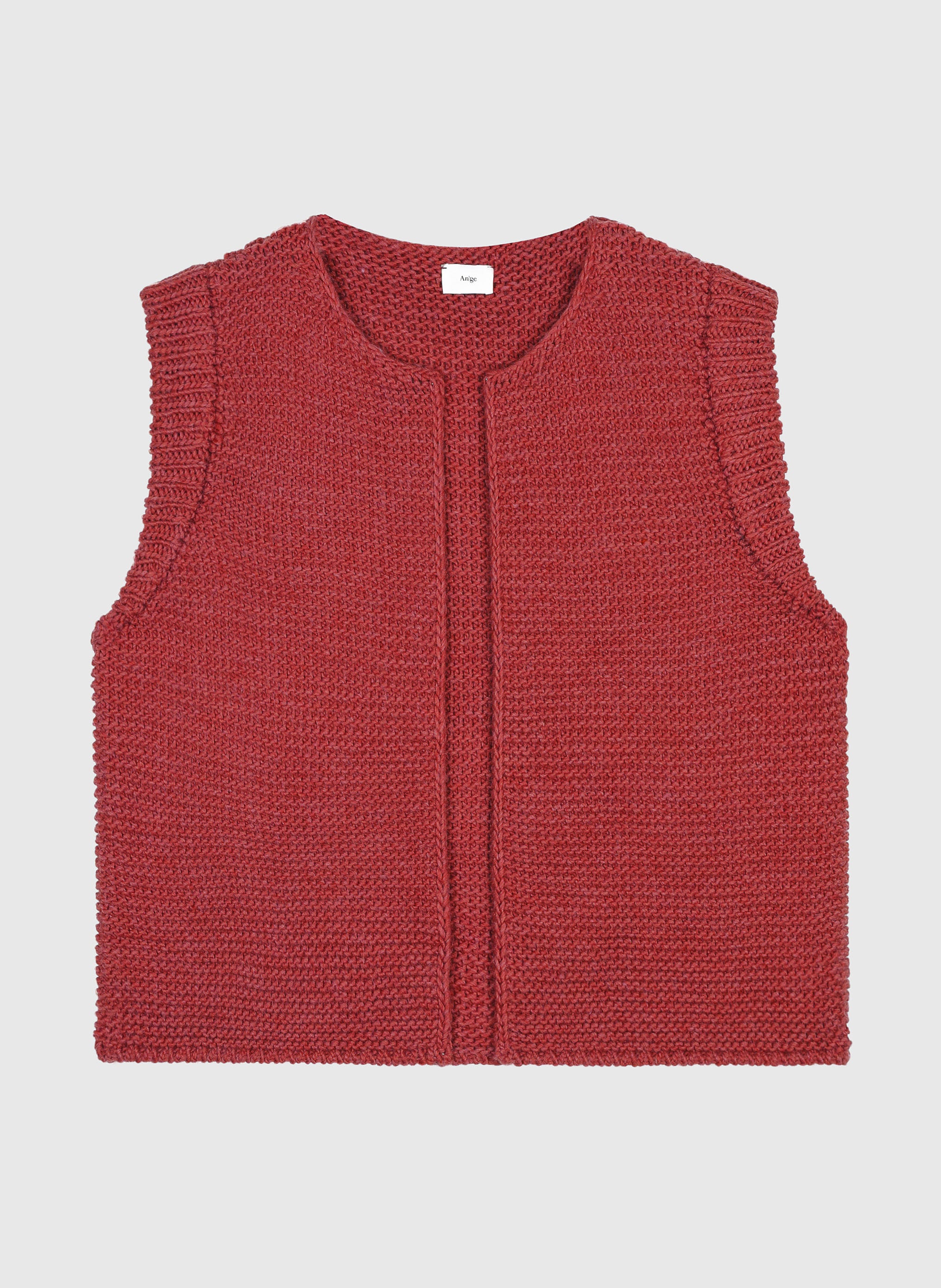 CARDIGAN SANS MANCHE LEGRINGOU A rouge