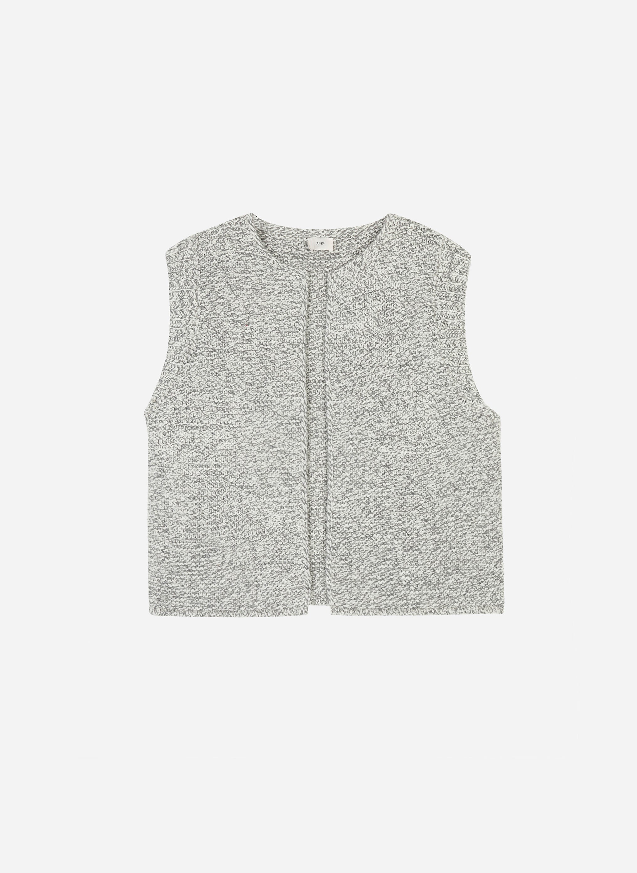 CARDIGAN SANS MANCHE LEGRINGOU CH gris