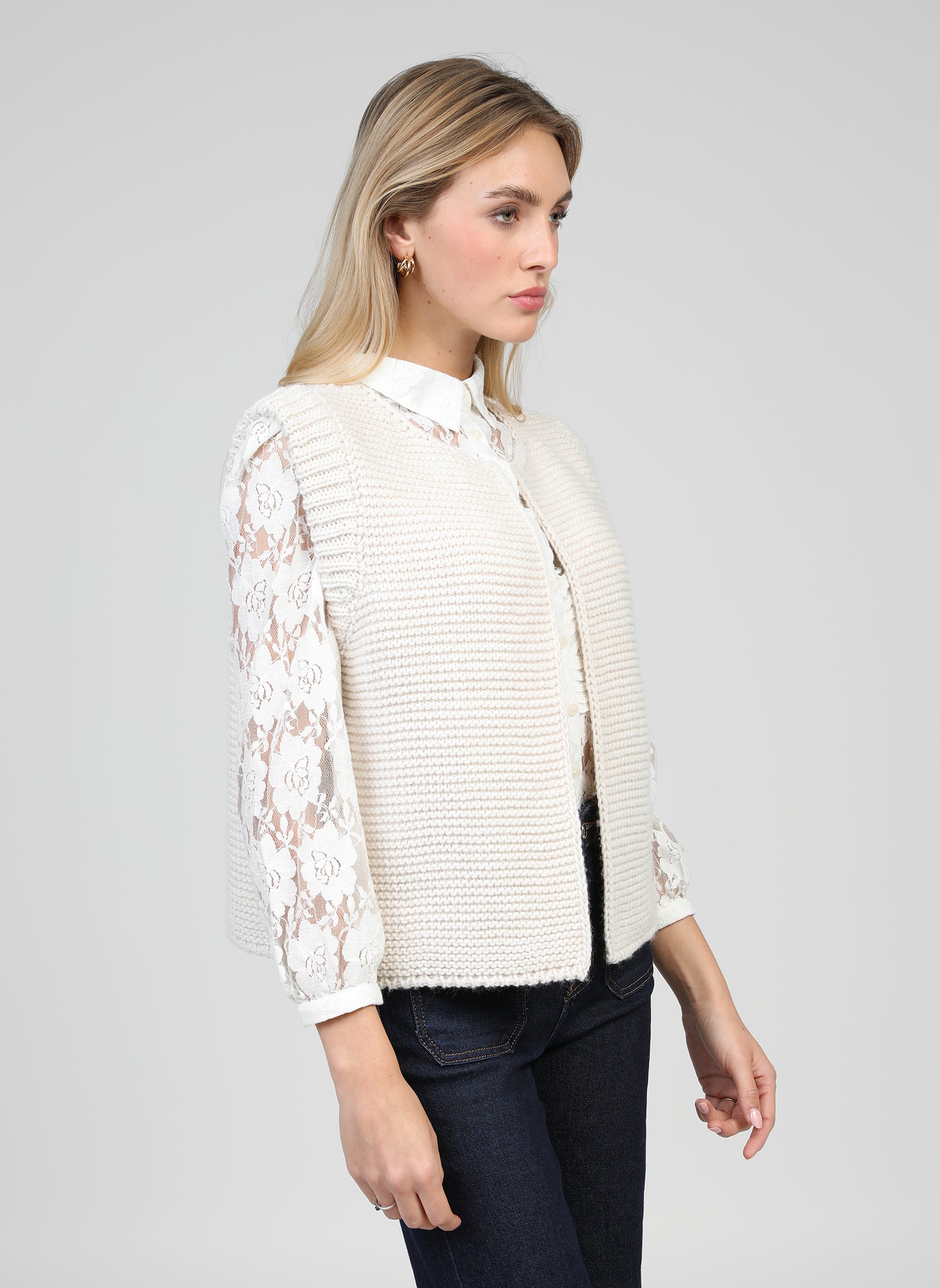 CARDIGAN SANS MANCHE LEGRINGOU ecru