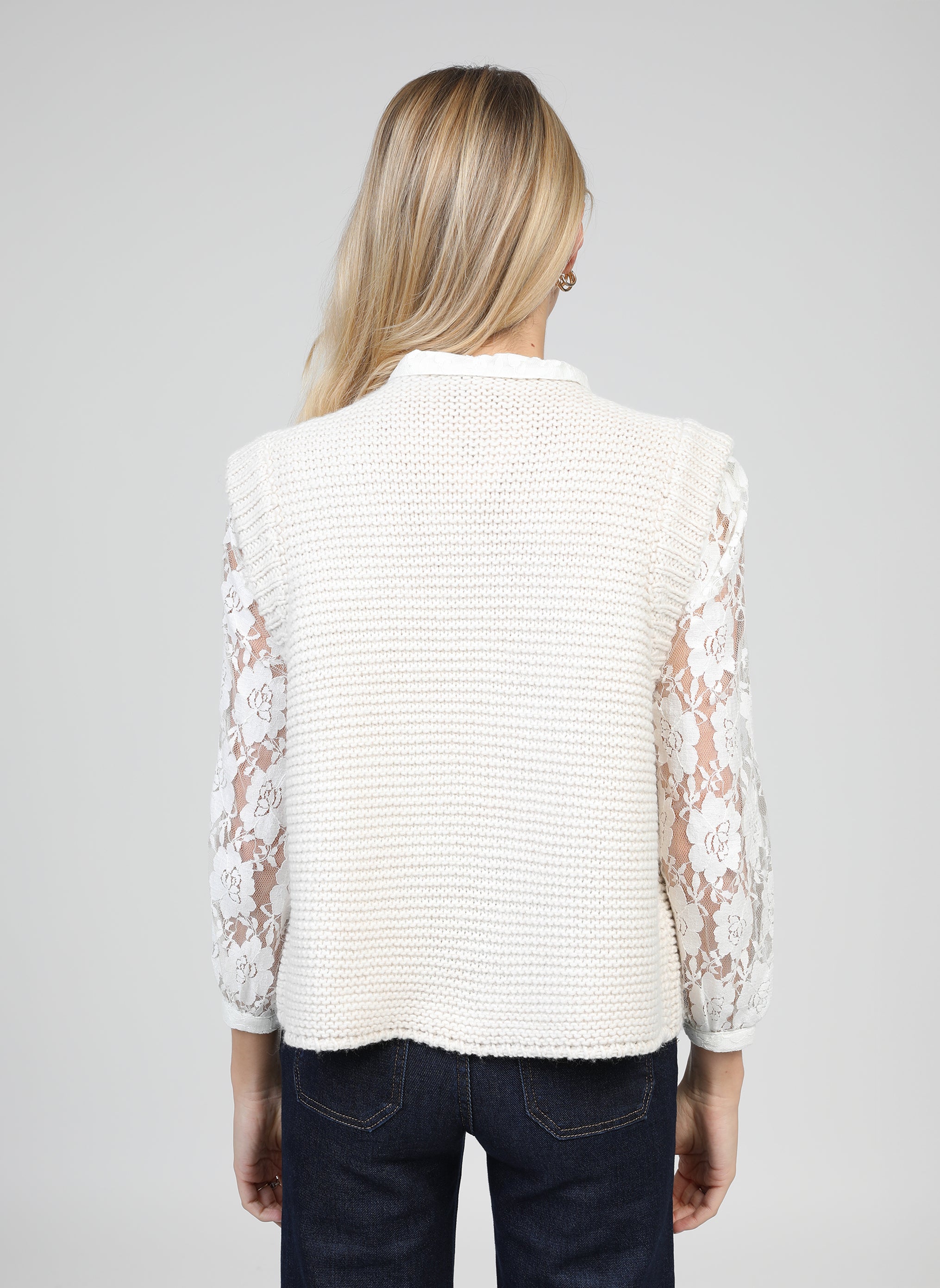 CARDIGAN SANS MANCHE LEGRINGOU ecru