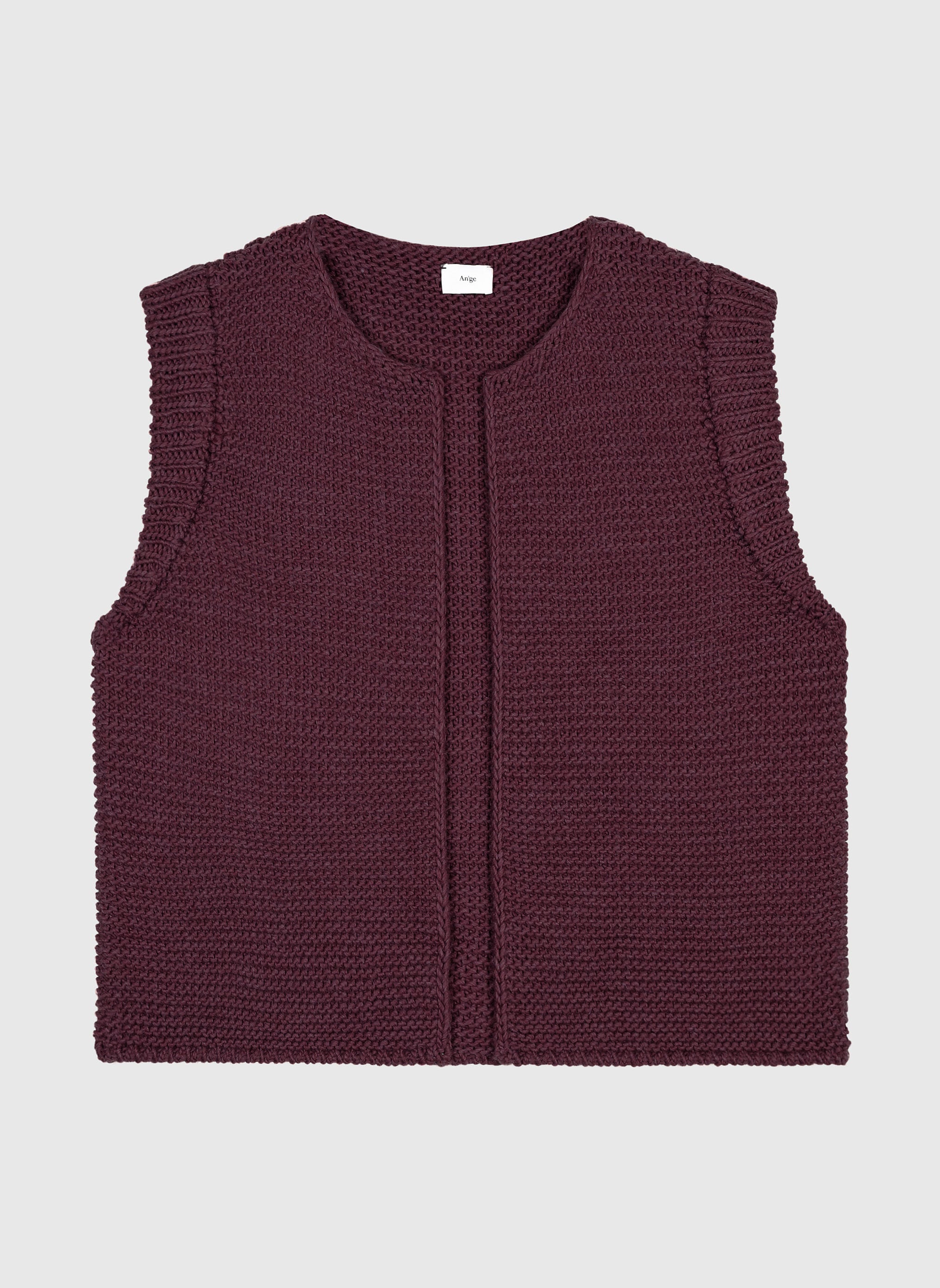 CARDIGAN SANS MANCHE LEGRINGOU bordeaux