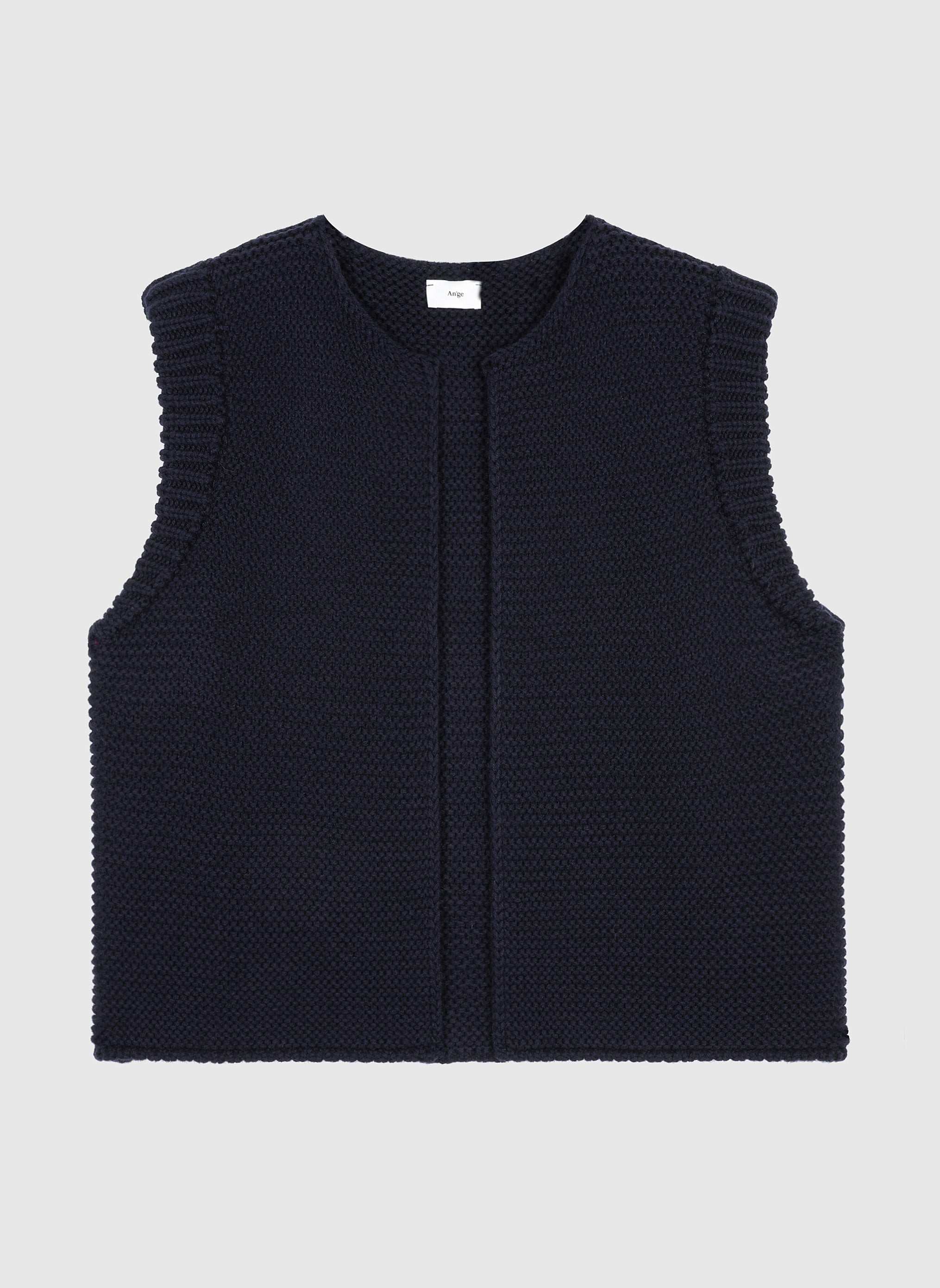 CARDIGAN SANS MANCHE LEGRINGOU encre
