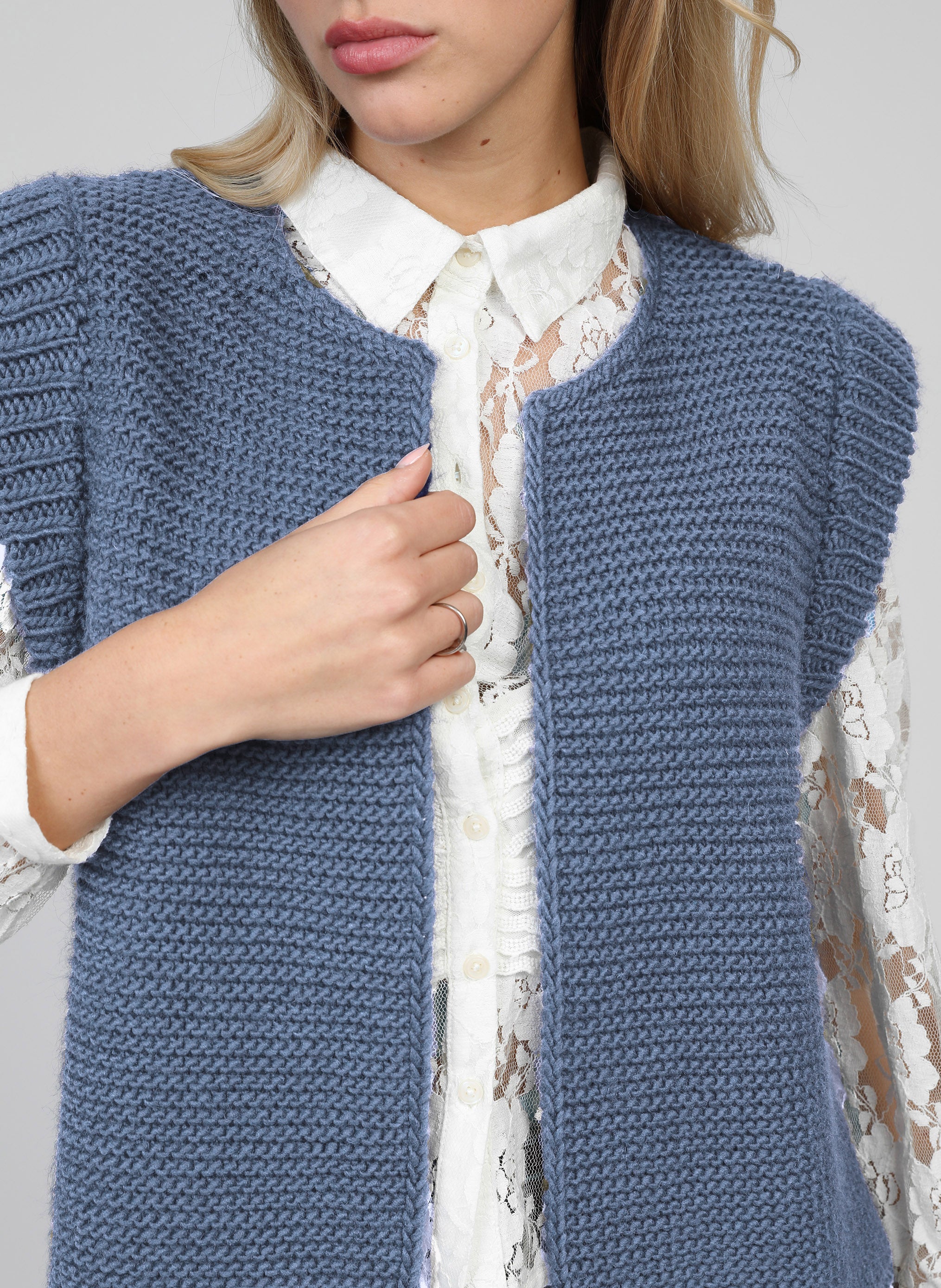 CARDIGAN SANS MANCHE LEGRINGOU A indigo