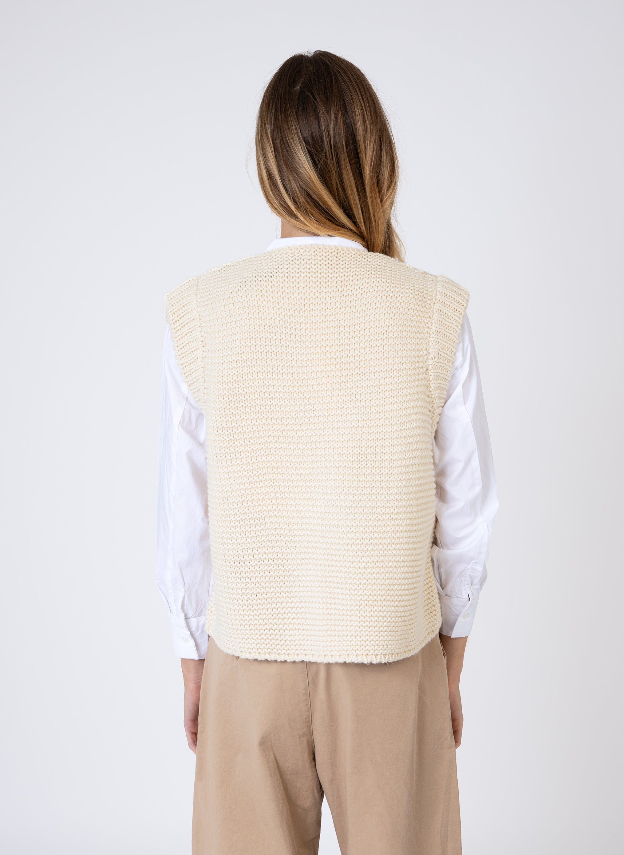 CARDIGAN SANS MANCHE LEGRINGOU vanille