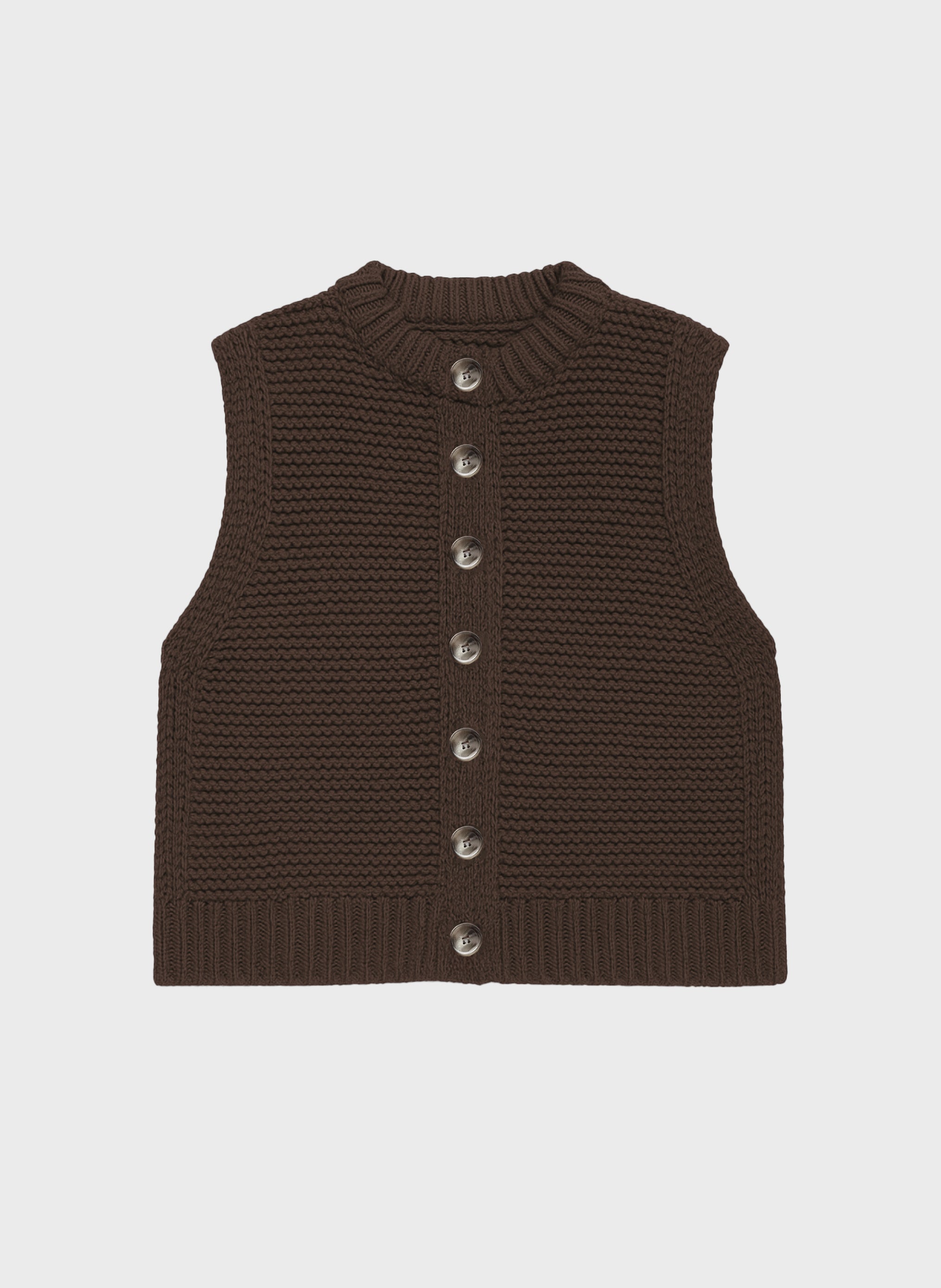 CARDIGAN SANS MANCHE LEJICKY chocolat