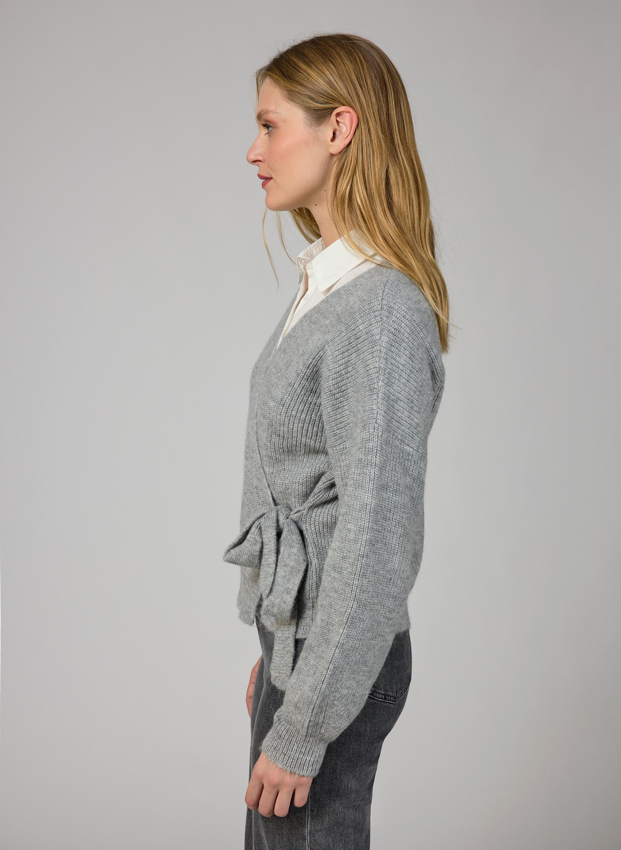 CARDIGAN LENINONA gris chine