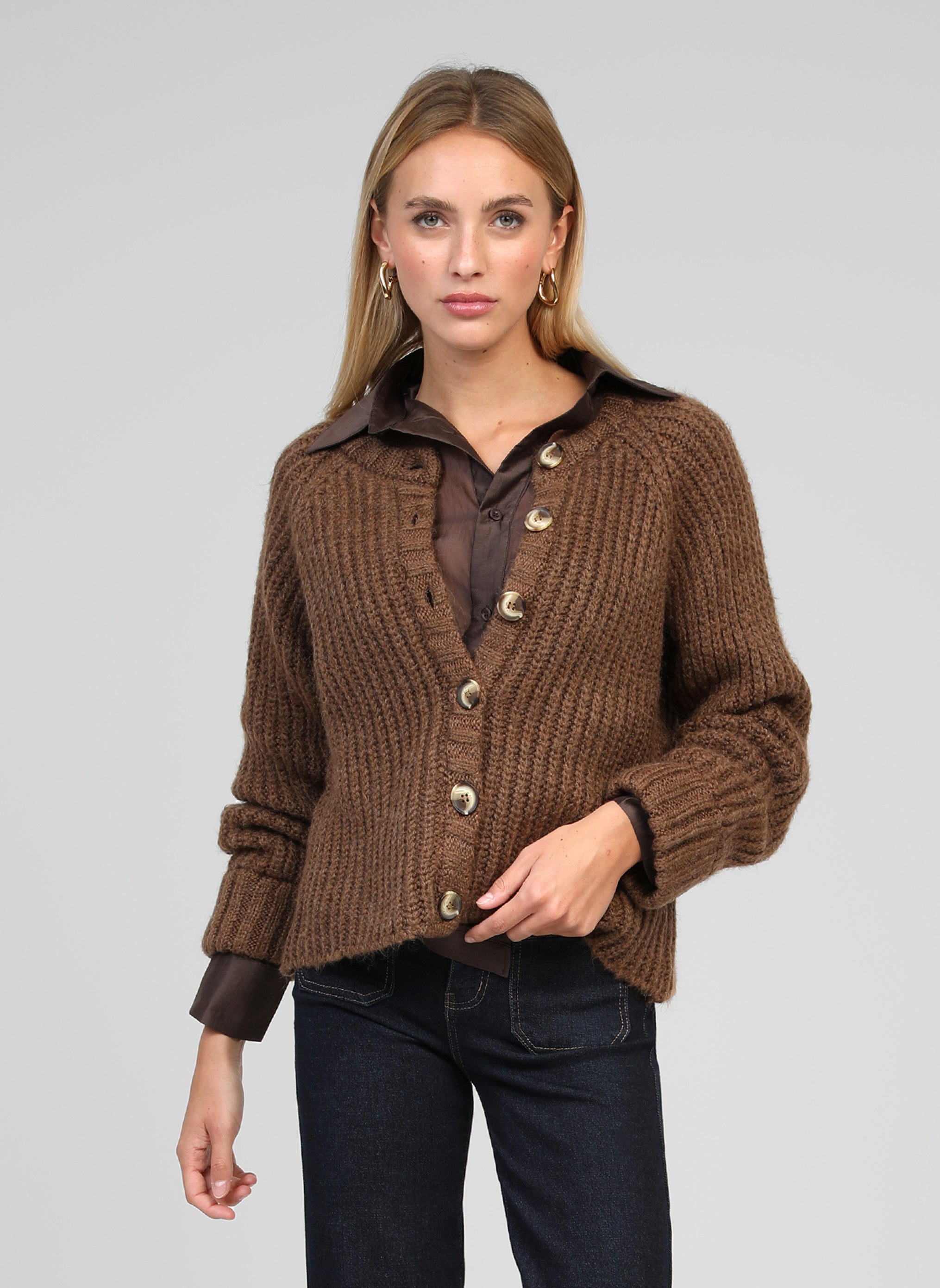 GILET LESASHA marron glace