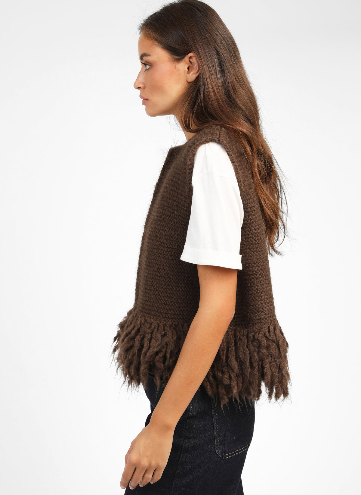 GILET LESHERPA marron