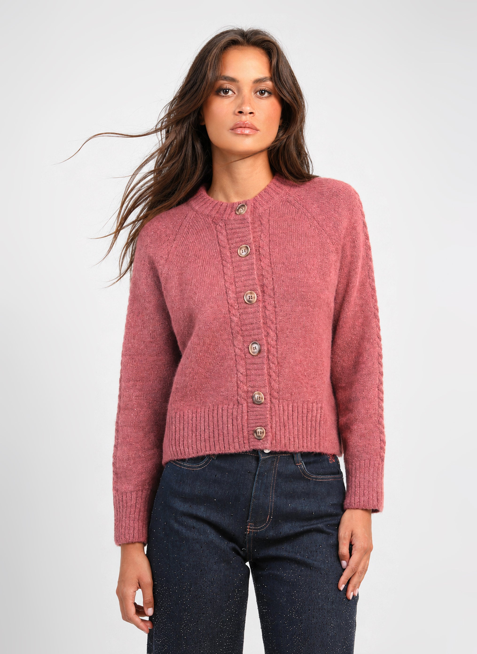 LESSY VEST in rosewood