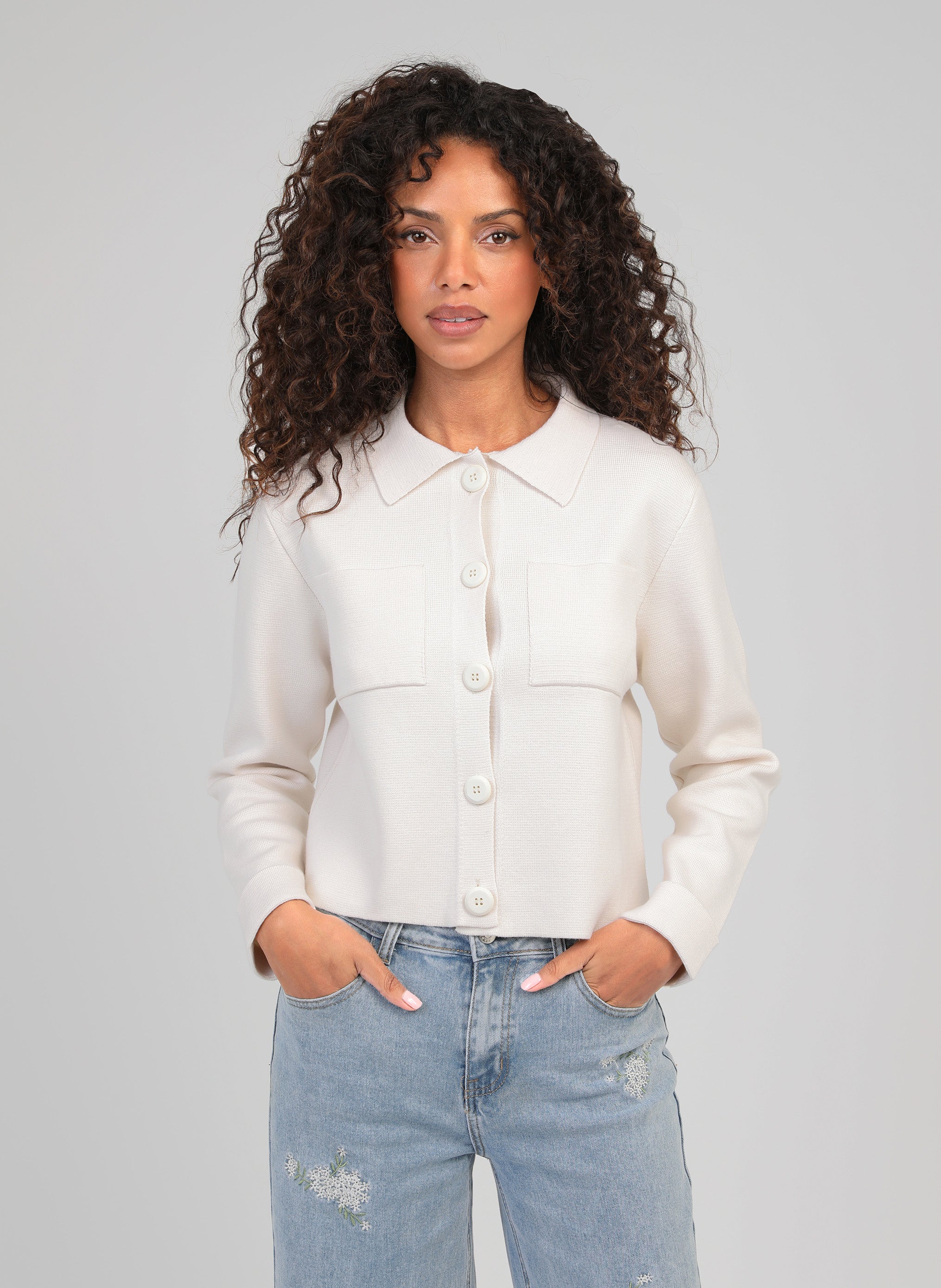 GILET LEVALIMANA ecru