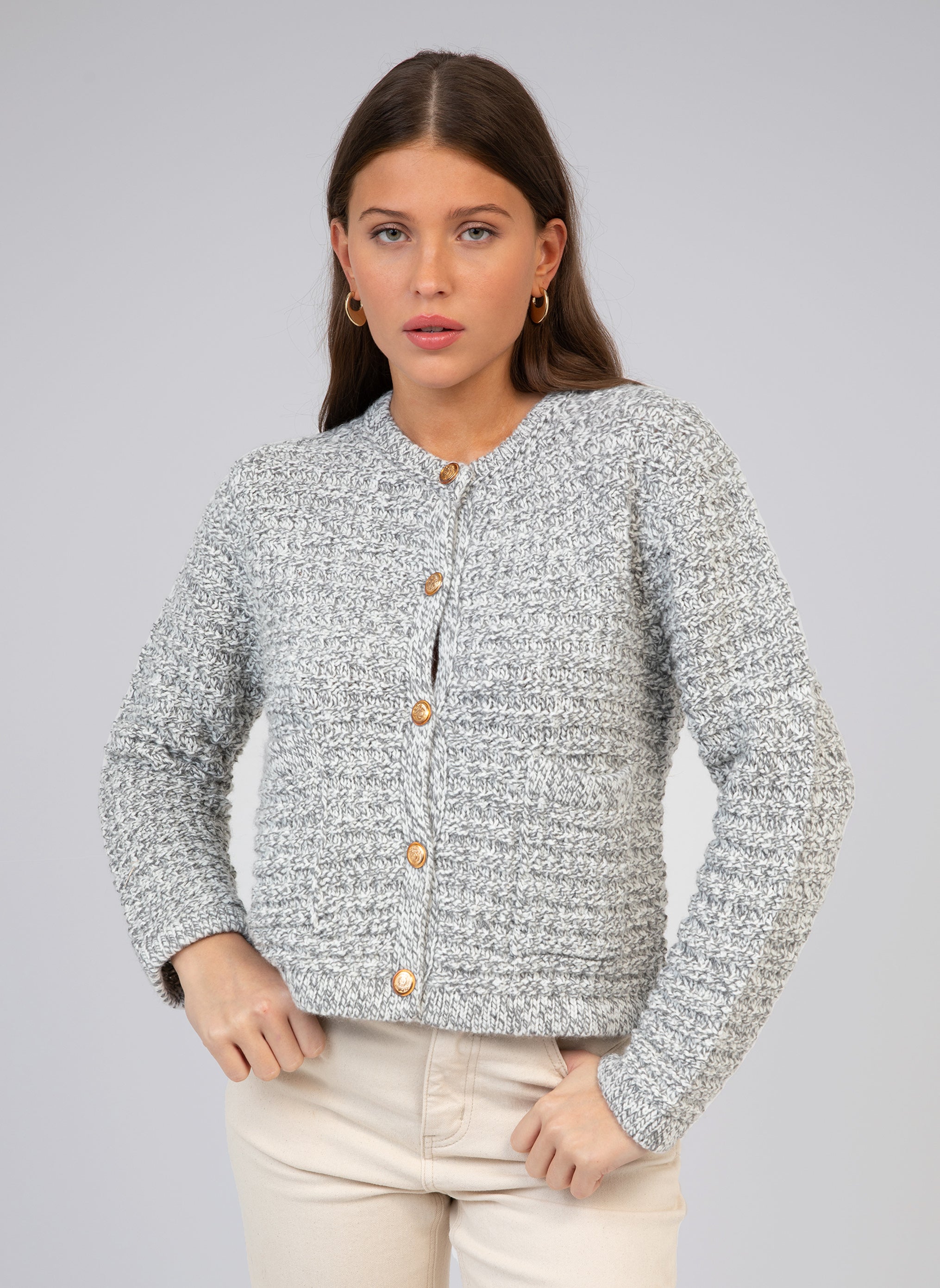 CARDIGAN LEVENI gris