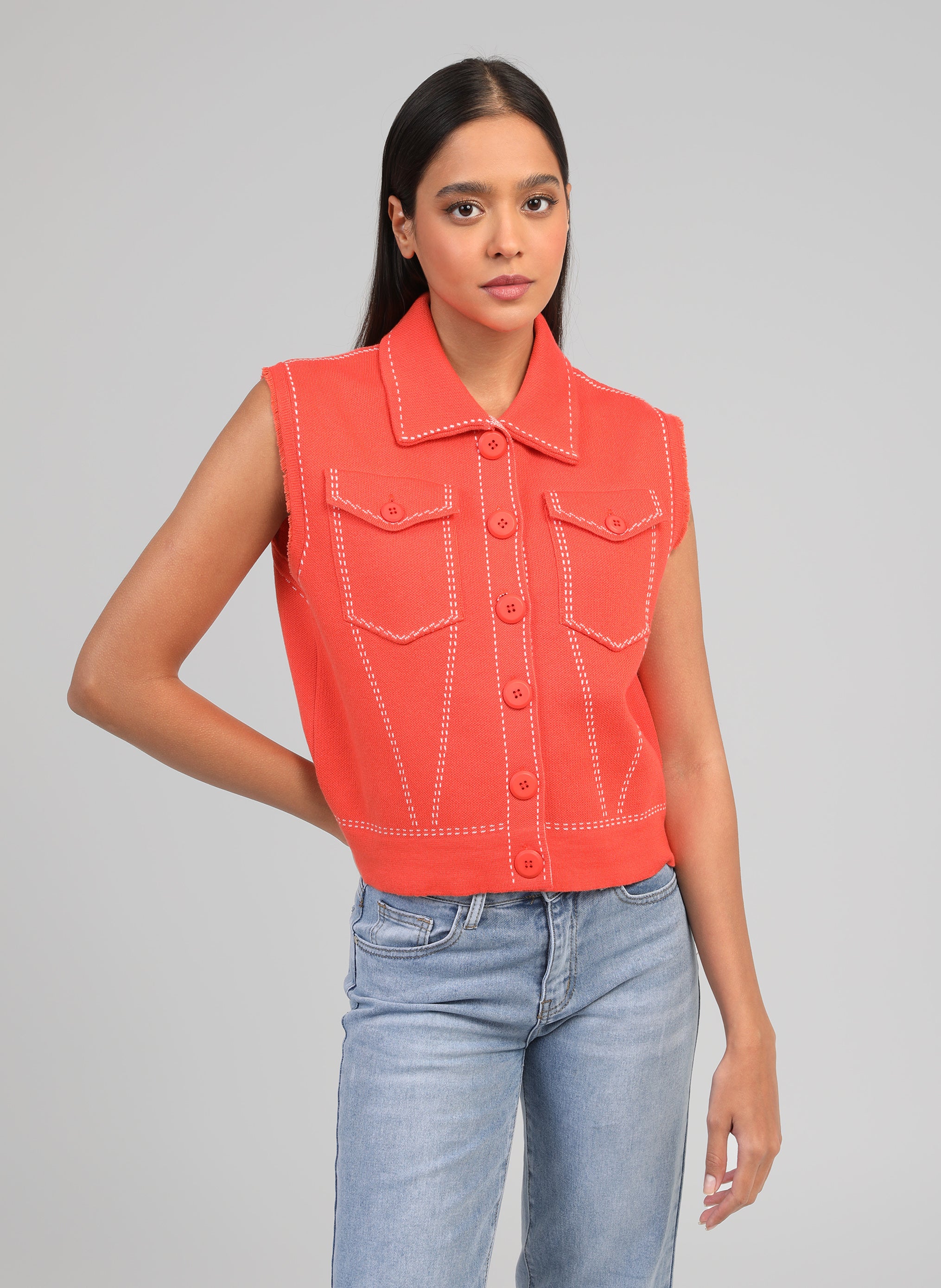 GILET LEWOODY piment