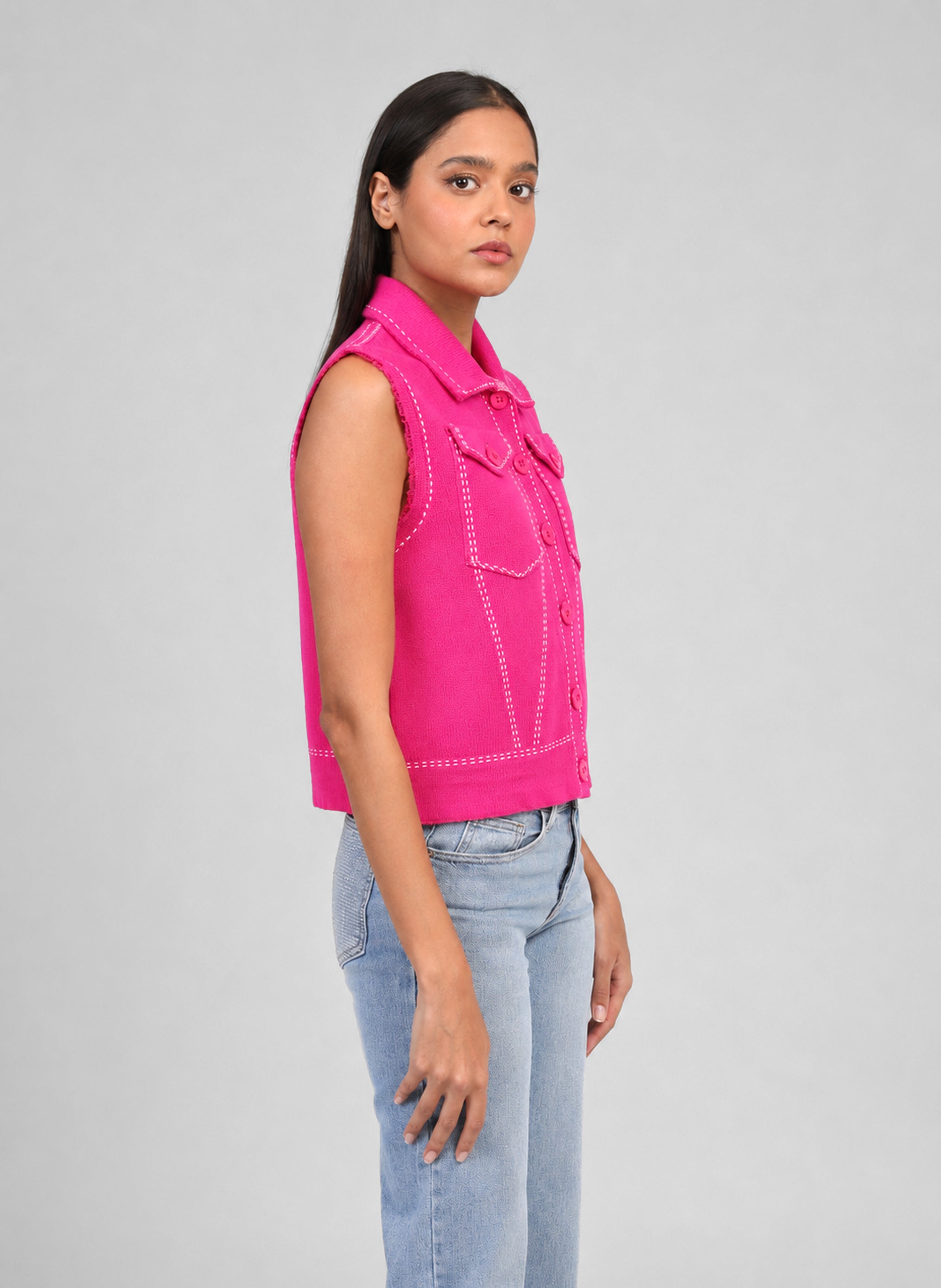 GILET LEWOODY fushia