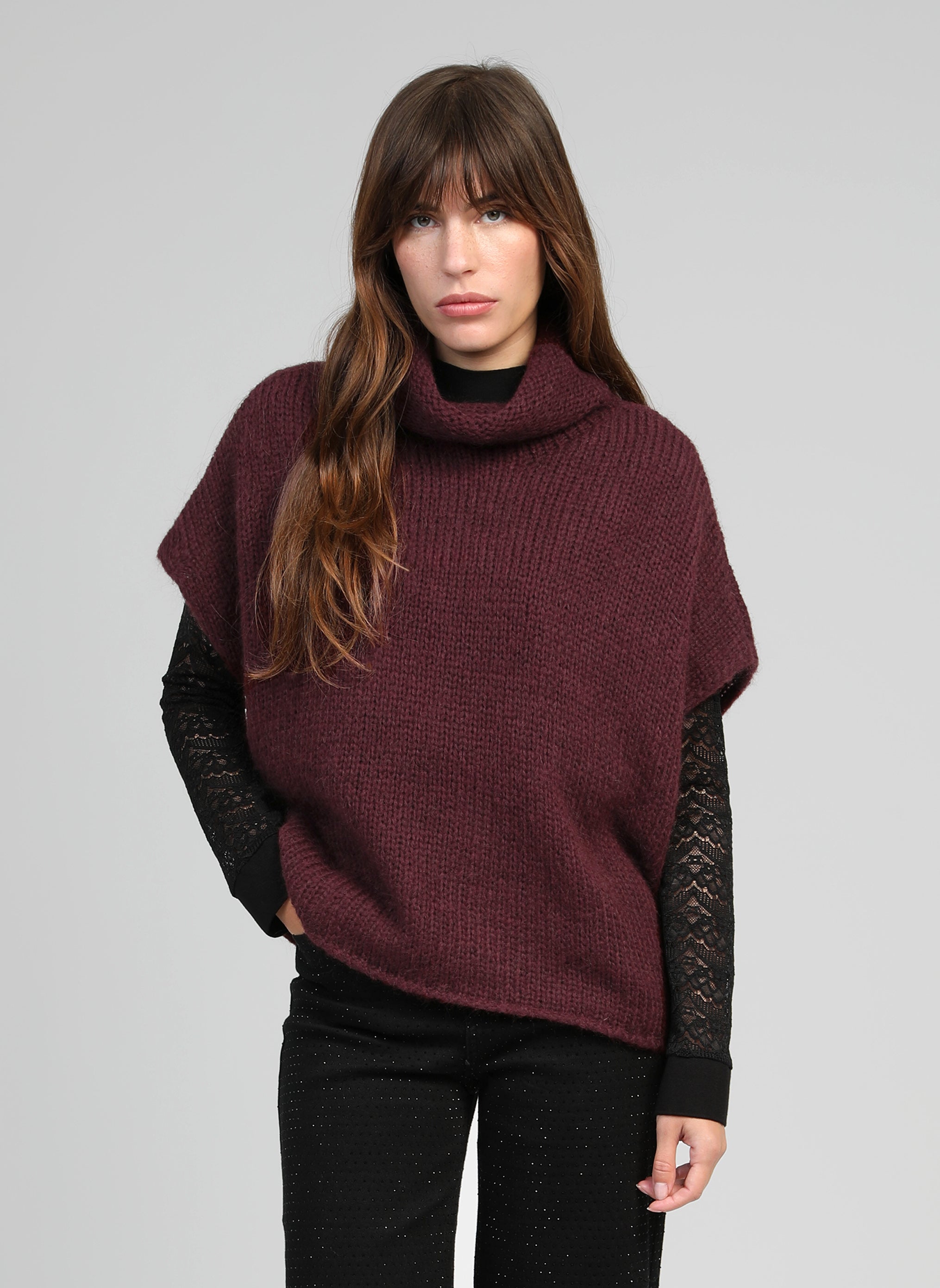 PULL LOKO bordeaux