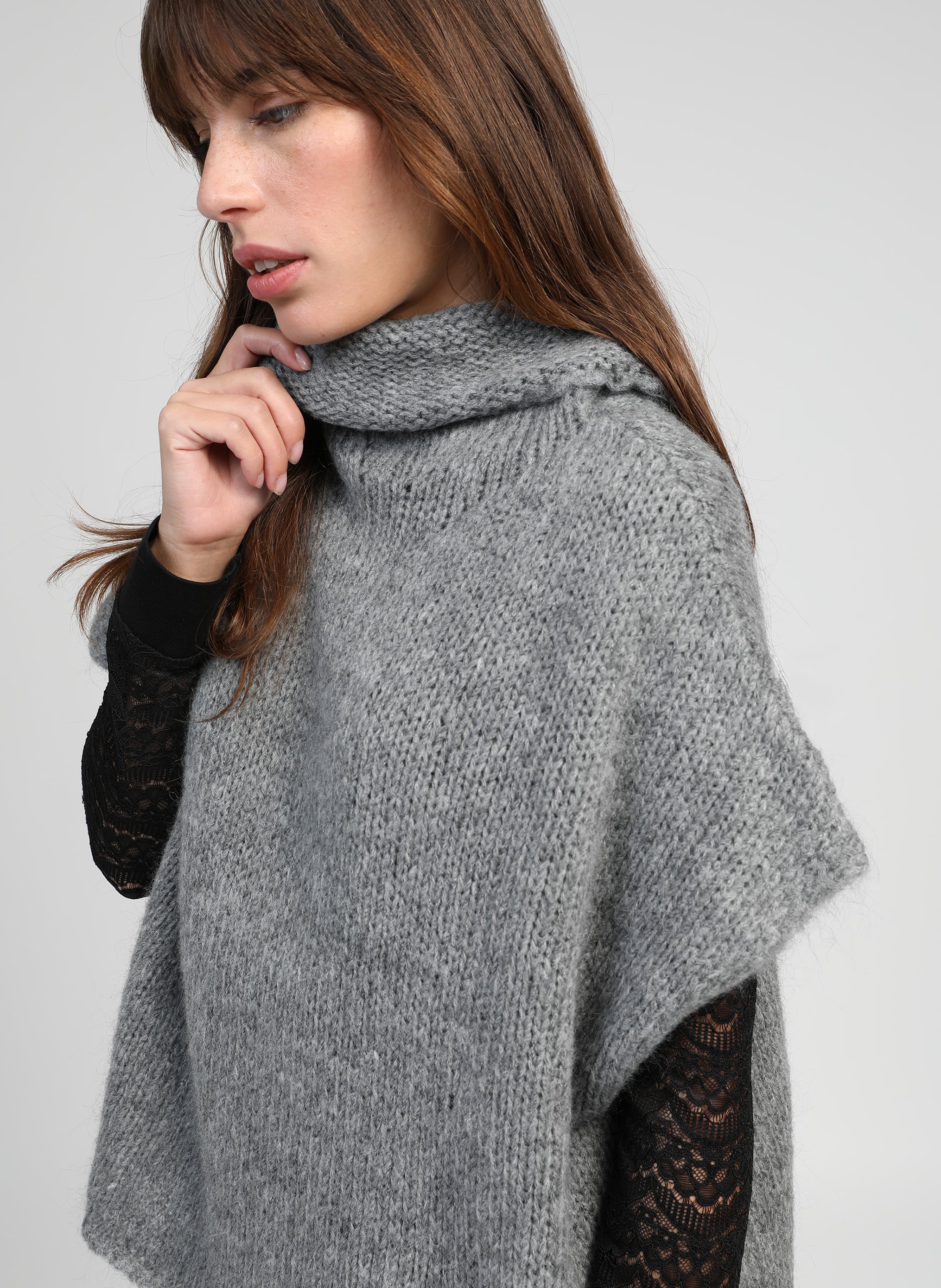 PULL LOKO gris chiné