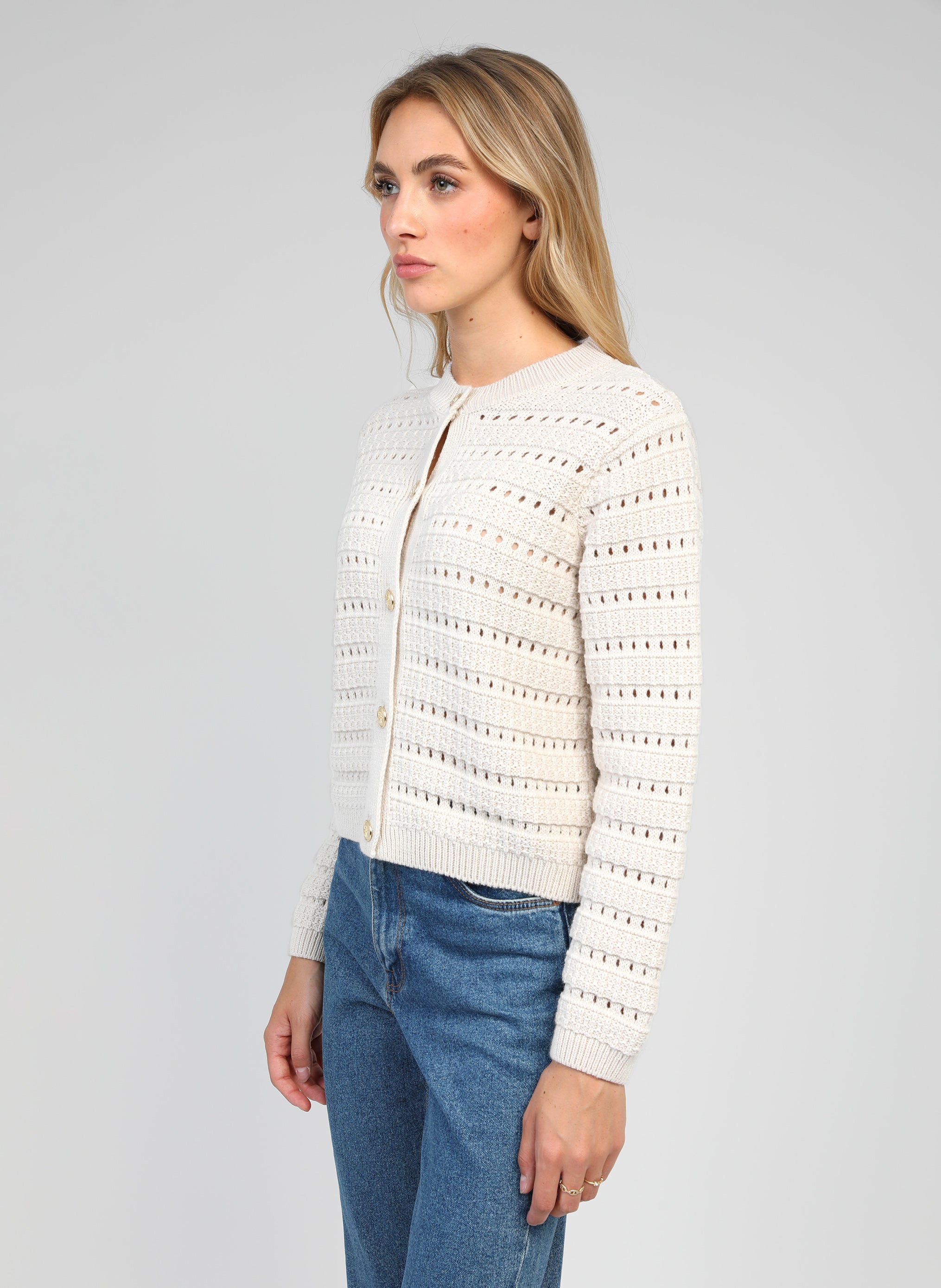 GILET LONORINE ecru