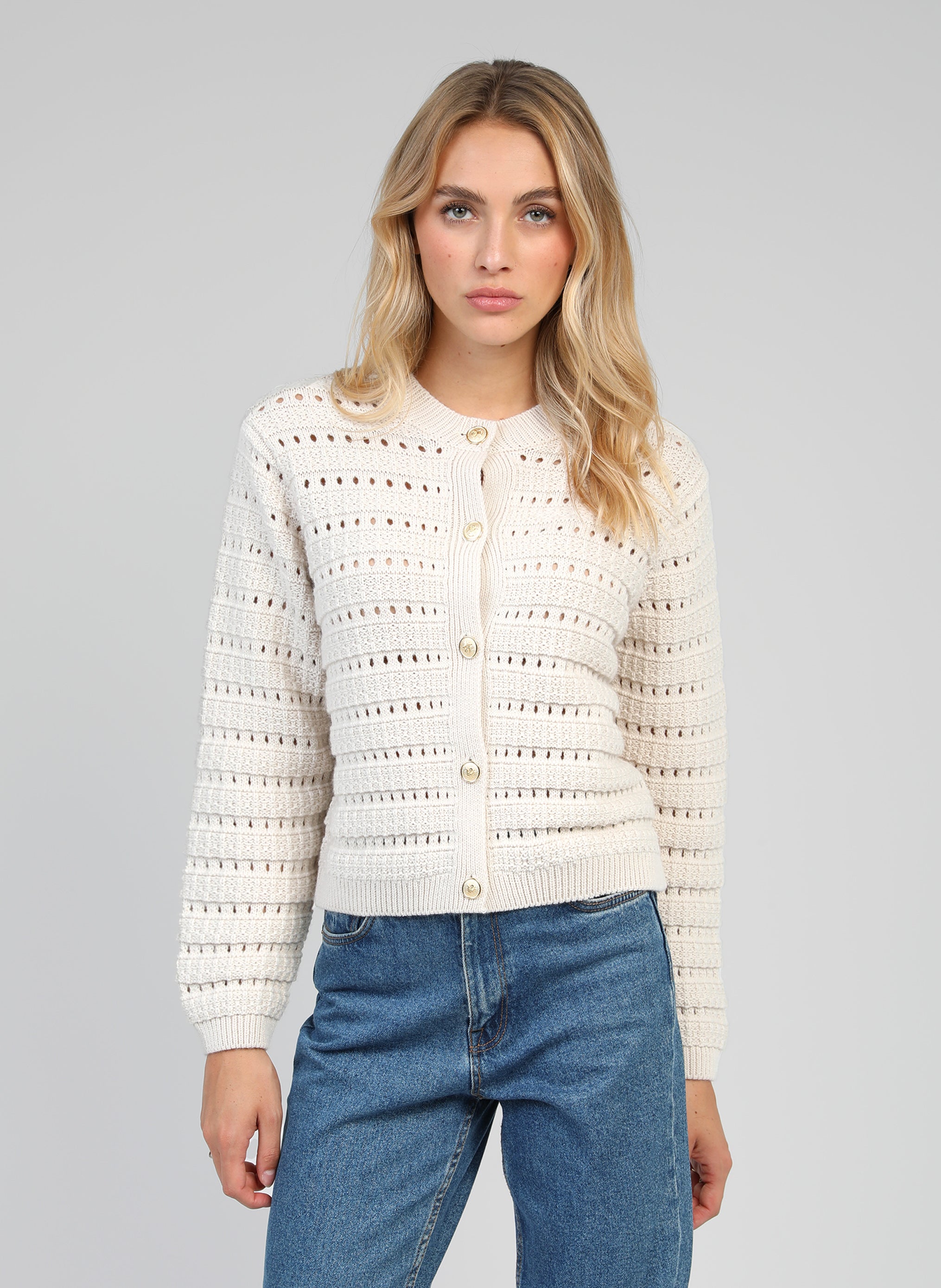 GILET LONORINE ecru