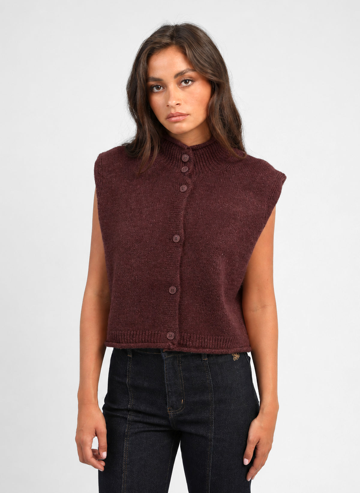 LOROKIA VEST, burgundy