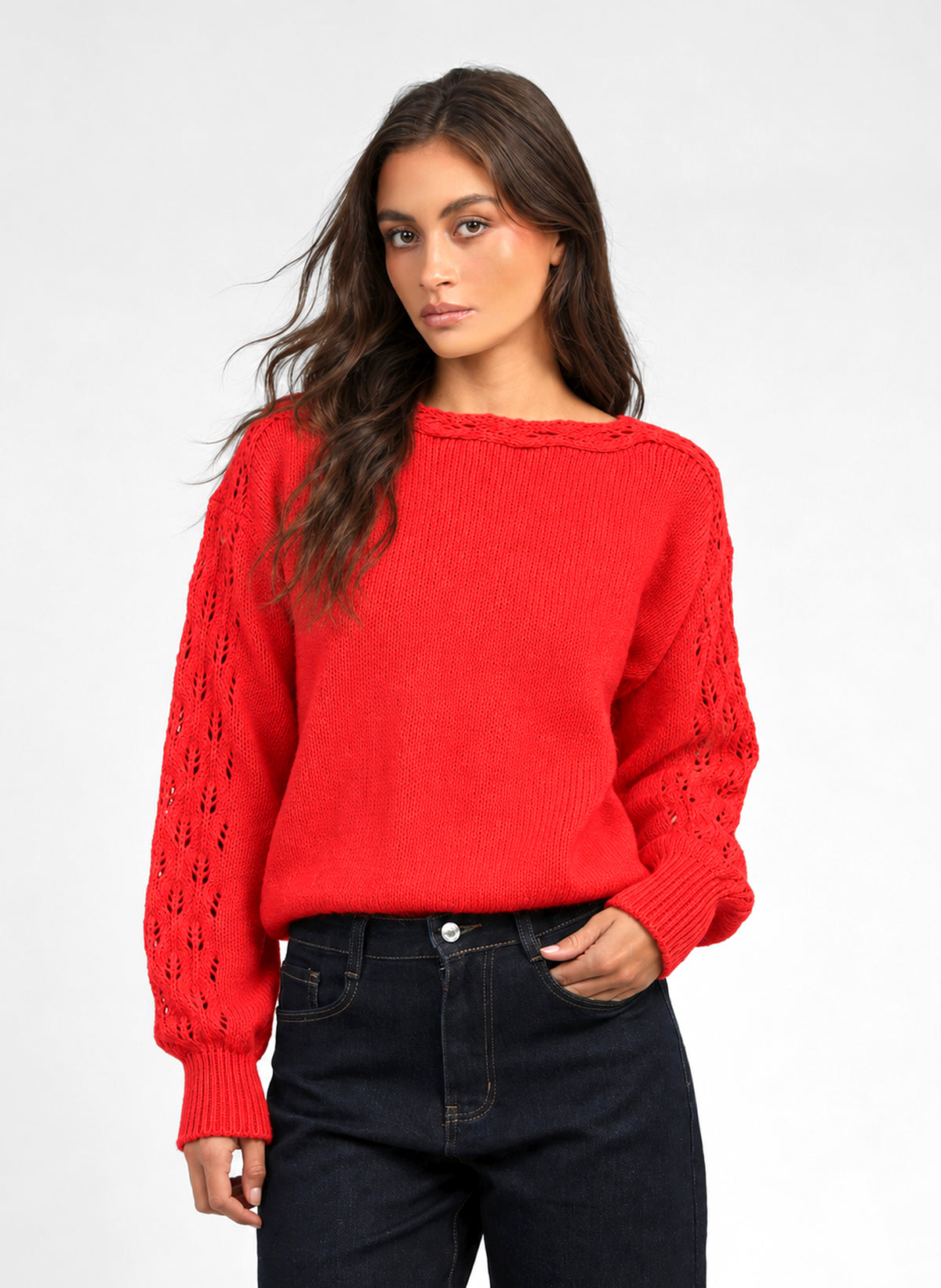 PULL LUCINDY rouge