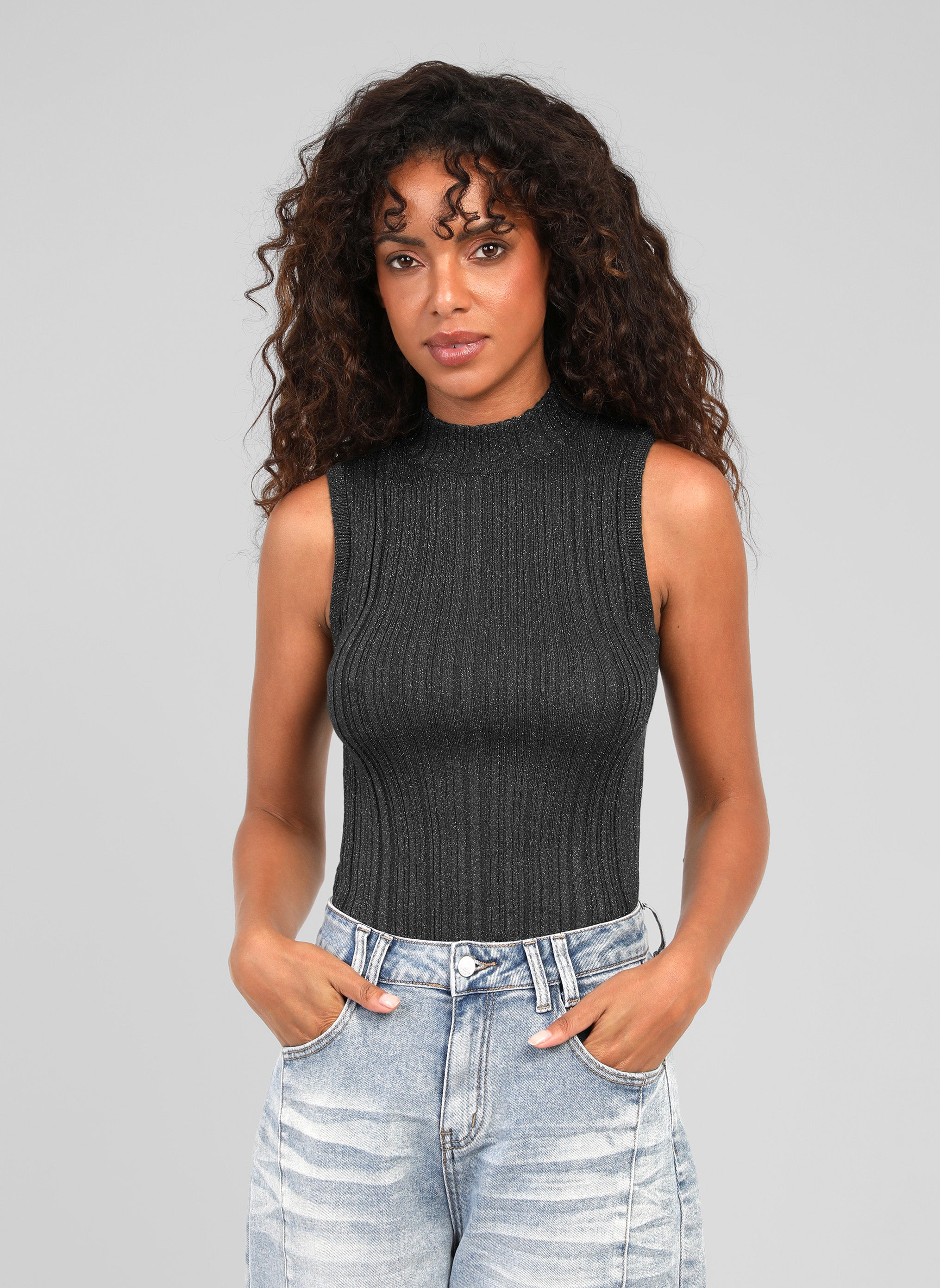 CAMISETA SIN MANGAS LUXIE antracita