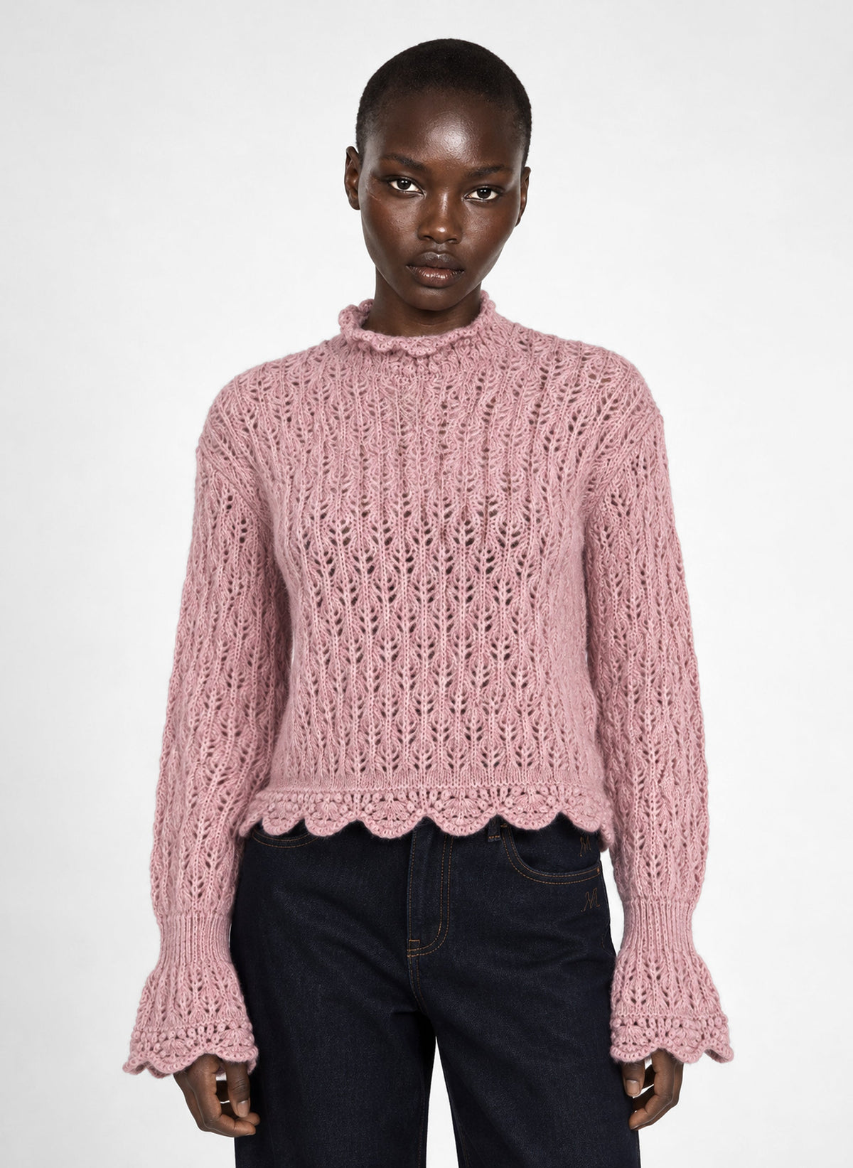 PULL LYSETTE vieux rose
