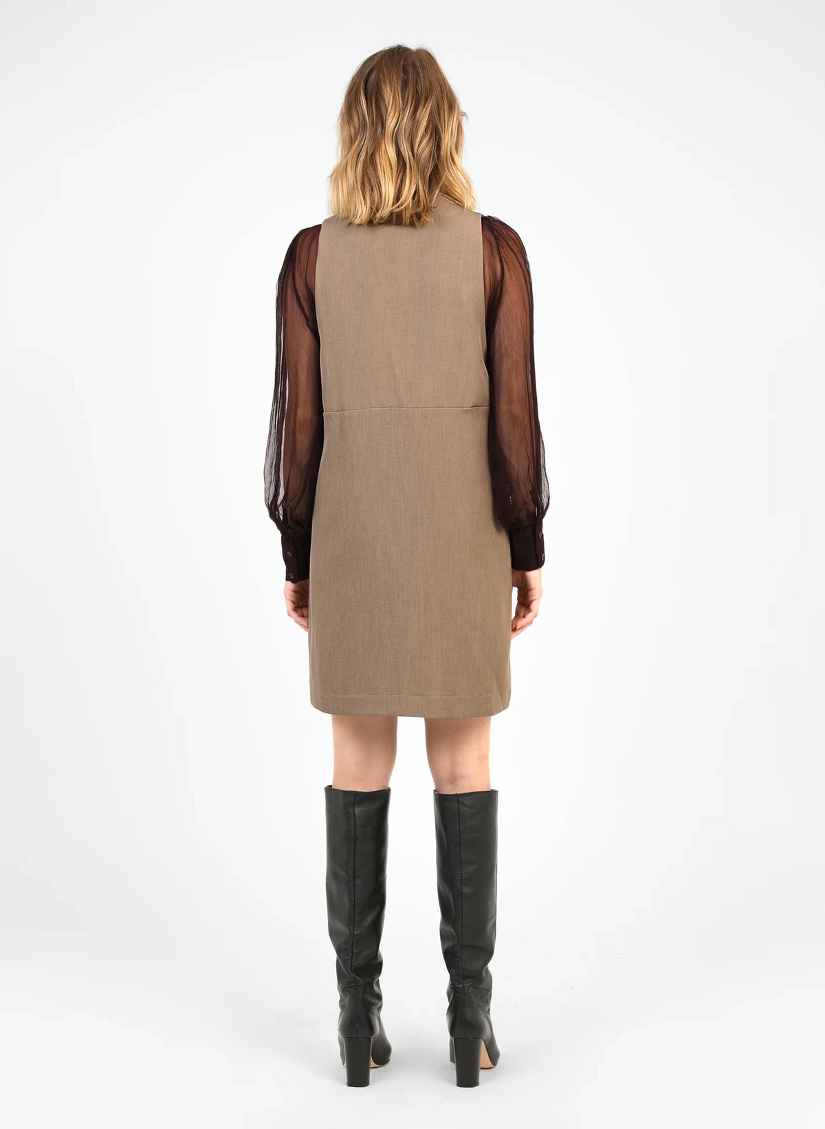 ROBE COURTE MADINA taupe