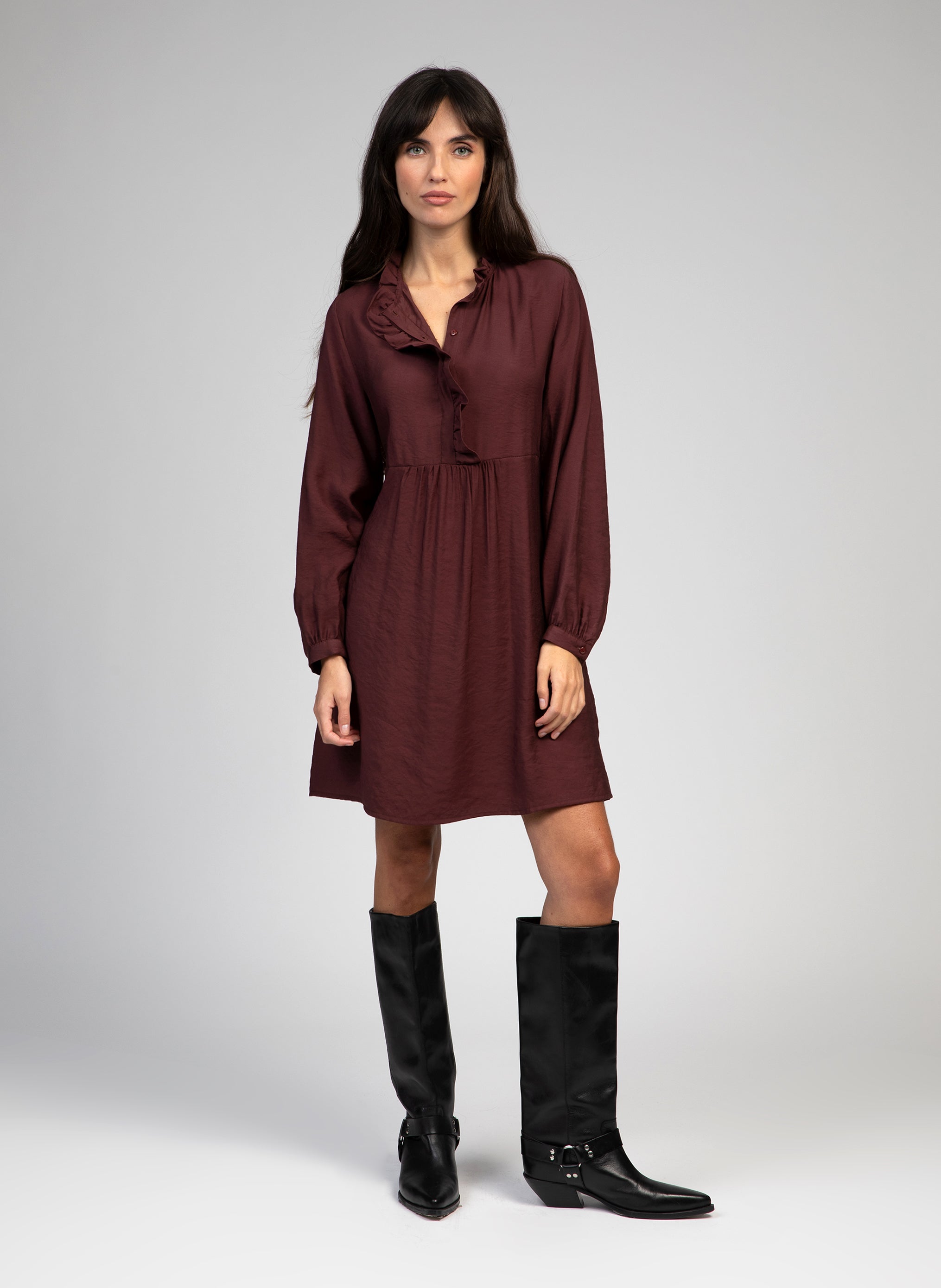 ROBE MIDI MADOLINA chocolat