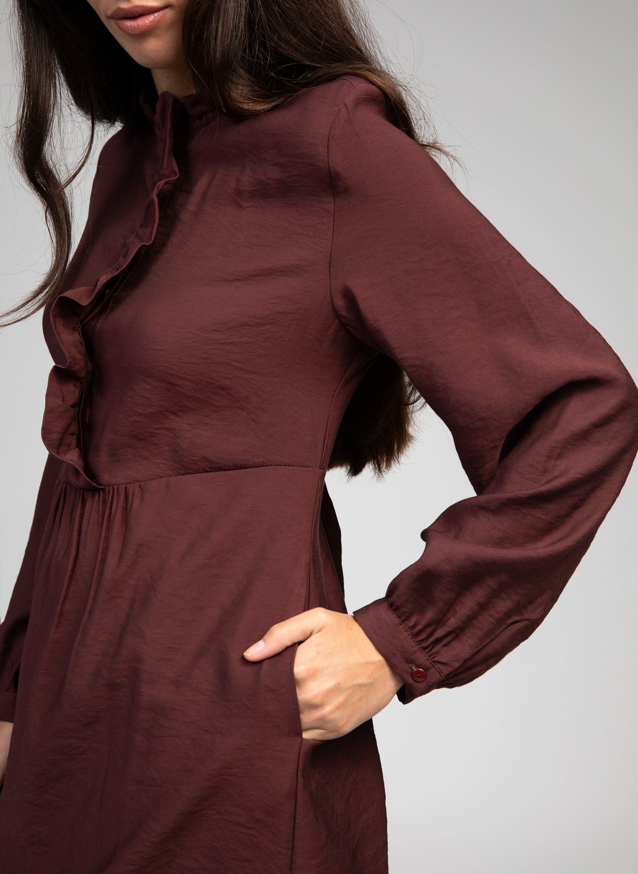 ROBE MIDI MADOLINA chocolat