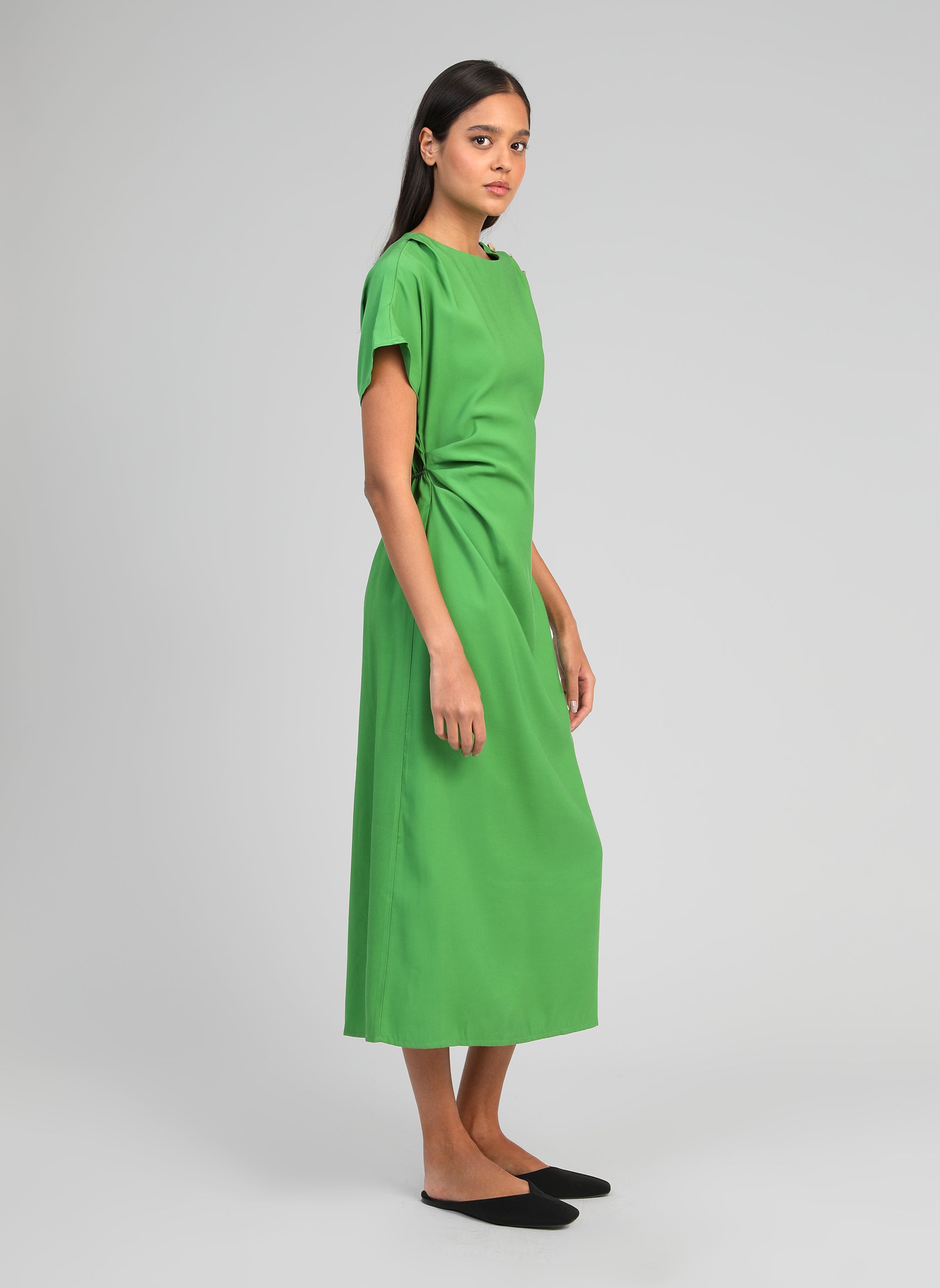 ROBE MIDI MALIXA pomme