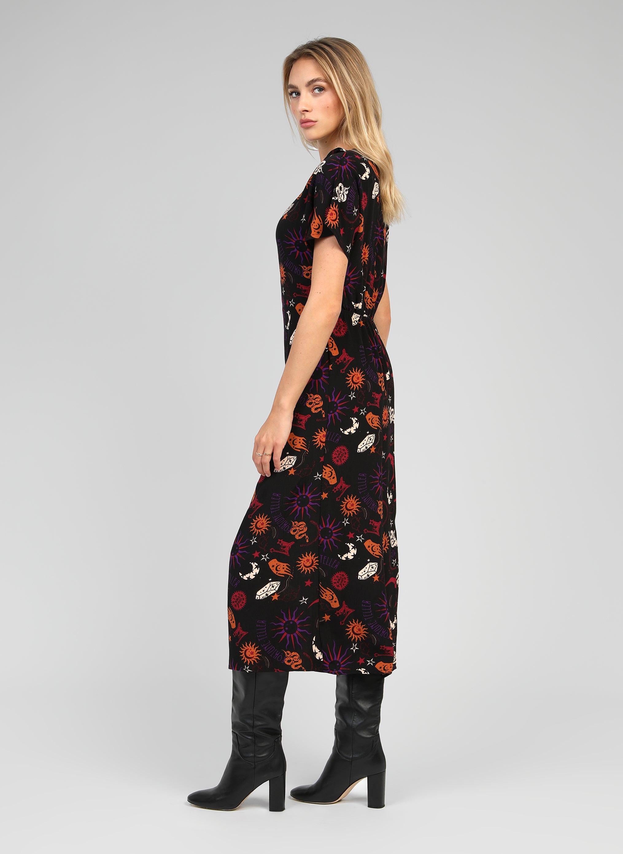 ROBE MIDI MALORA boheme noir
