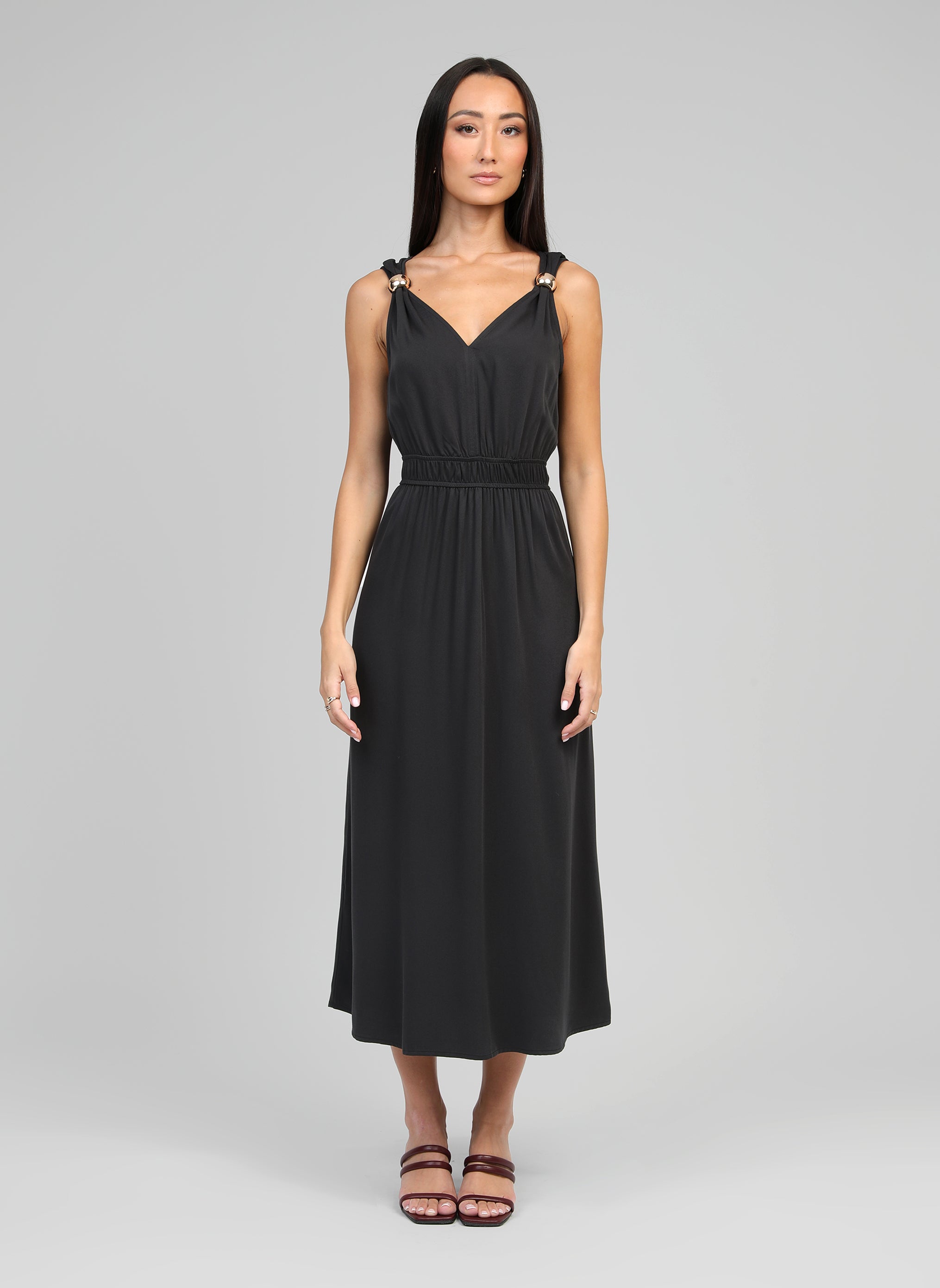 ROBE MIDI MALOUISA carbone