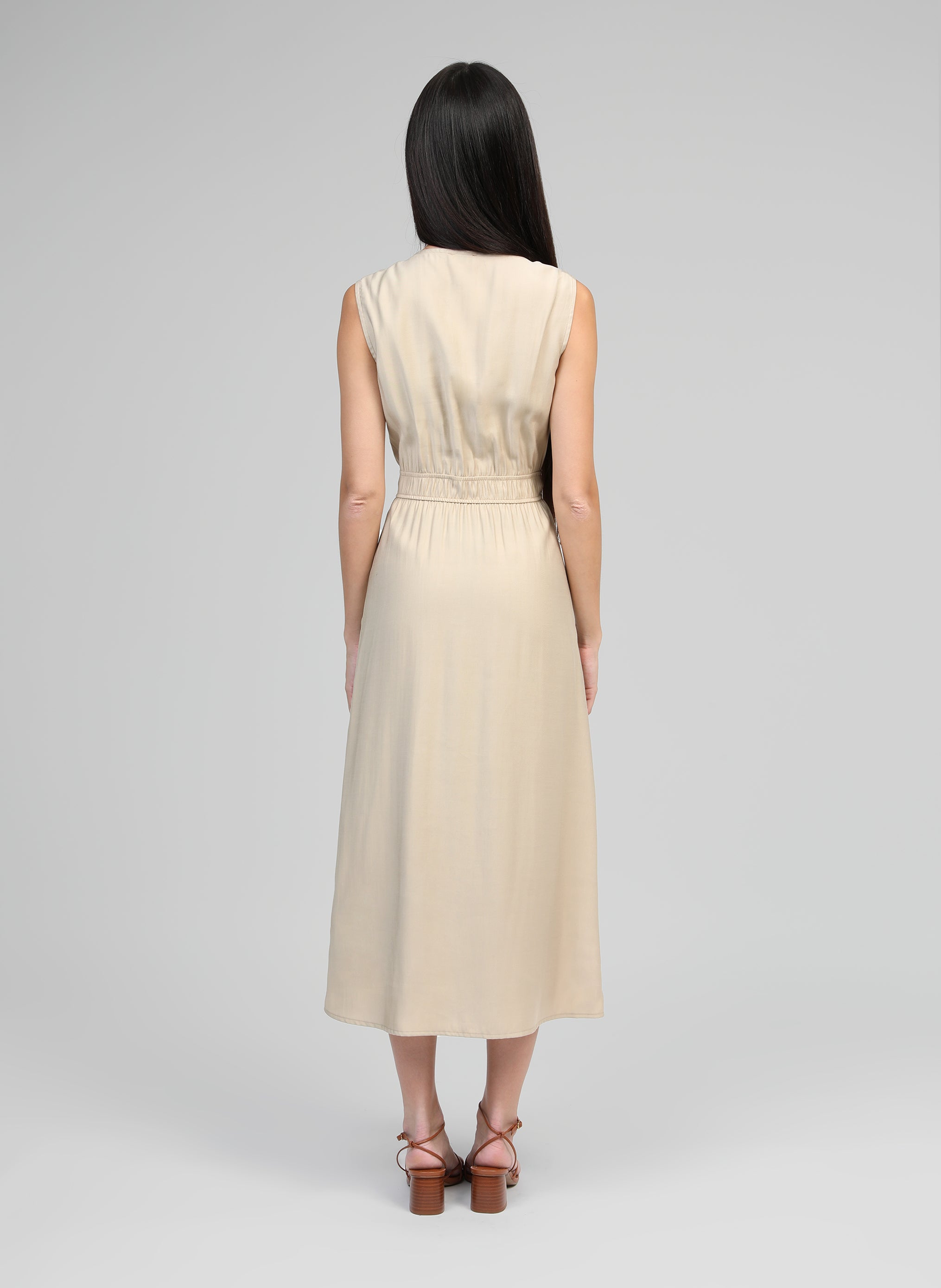 beige MIDI MALOUISE DRESS